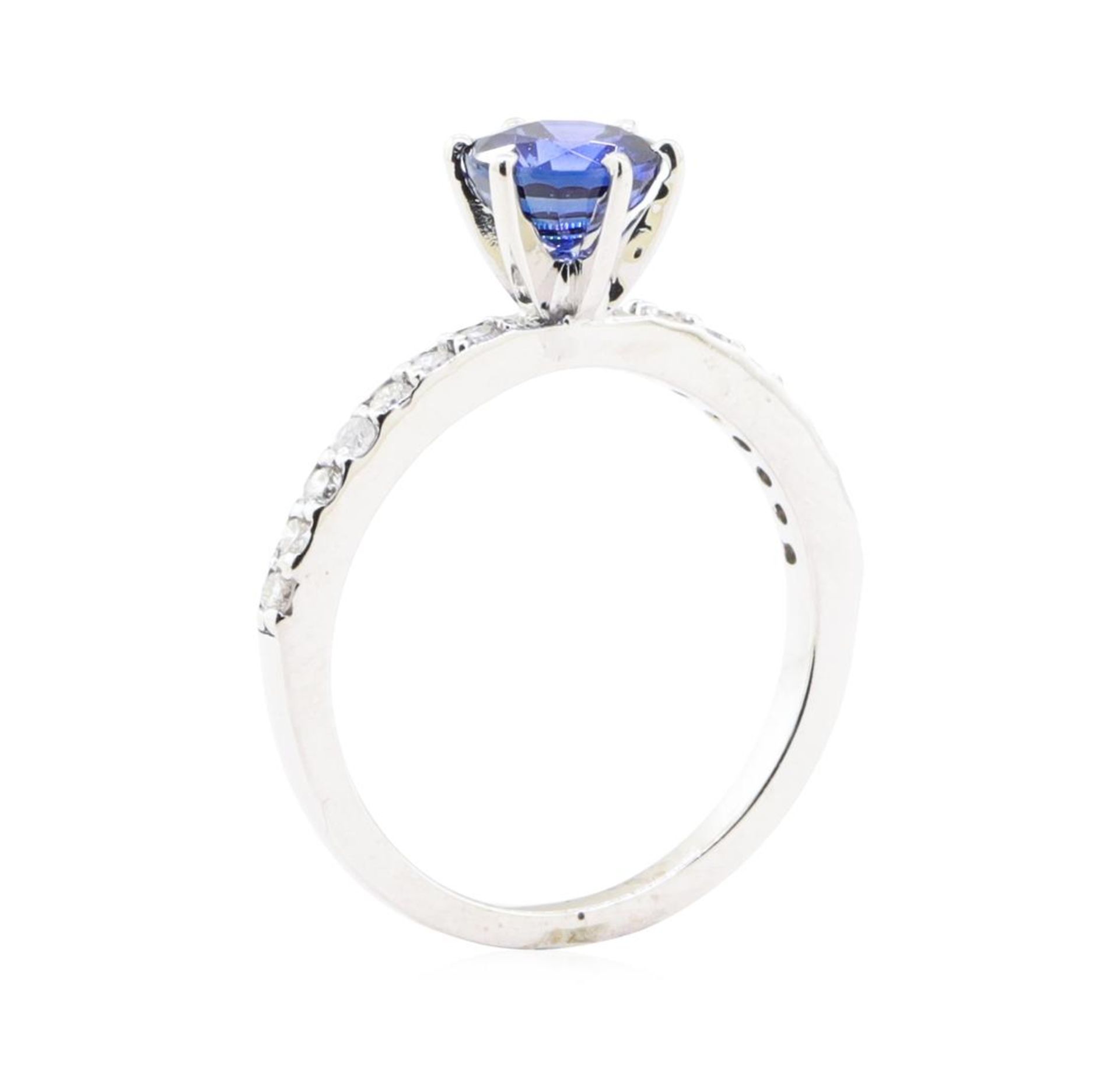 1.40 ctw Sapphire and Diamond Ring - 14KT White Gold - Image 4 of 4