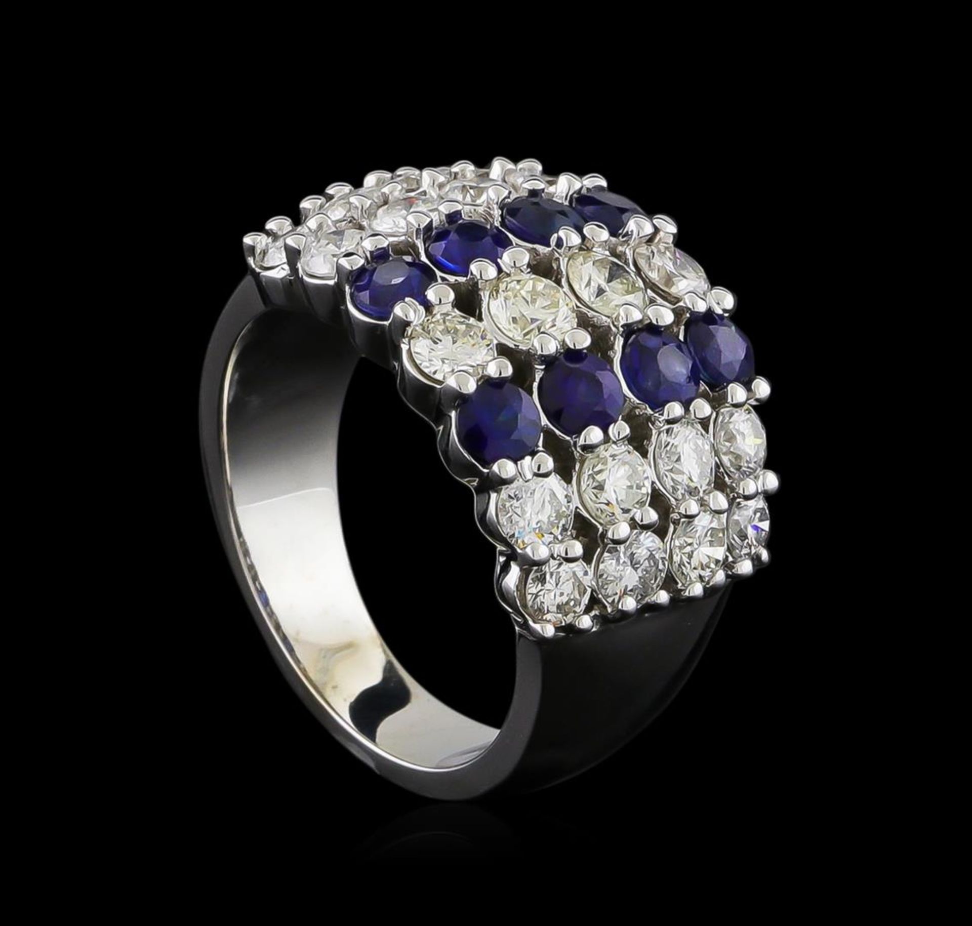 1.16 ctw Sapphire and Diamond Ring - 14KT White Gold - Image 4 of 5