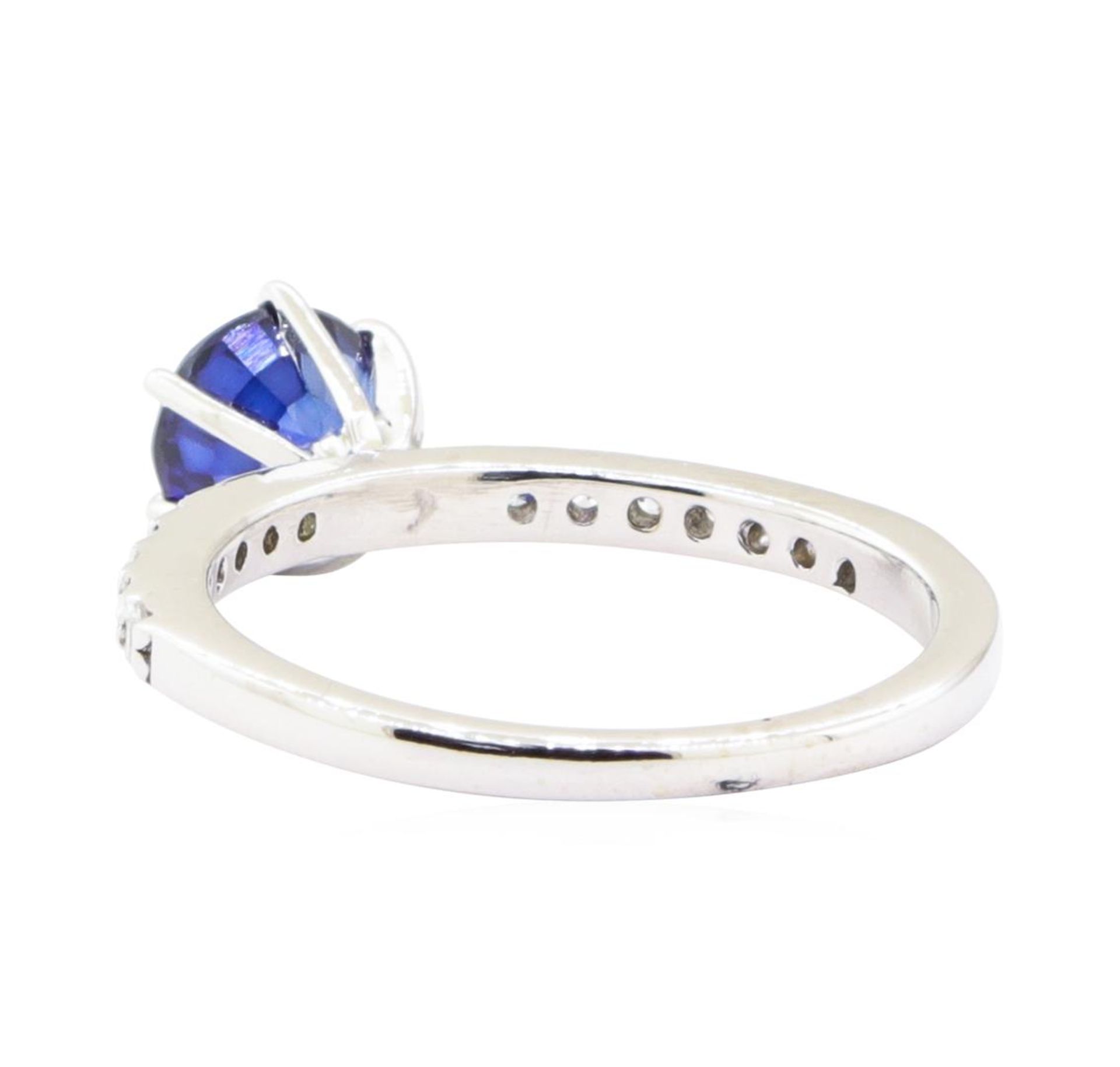 1.40 ctw Sapphire and Diamond Ring - 14KT White Gold - Image 3 of 4
