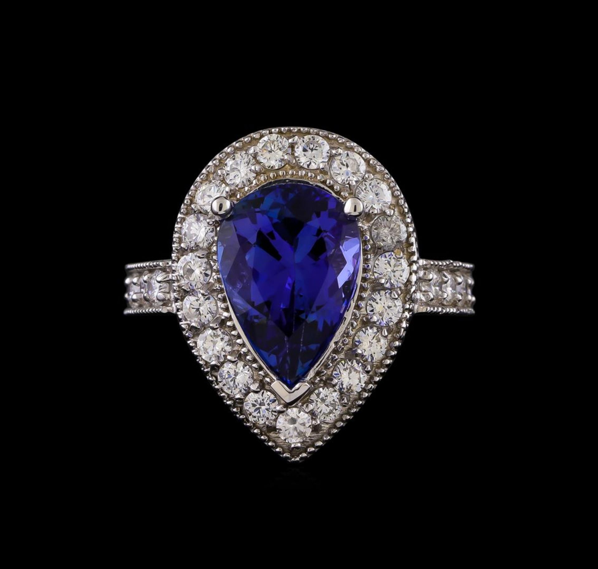 14KT White Gold 3.30 ctw Tanzanite and Diamond Ring - Image 2 of 5