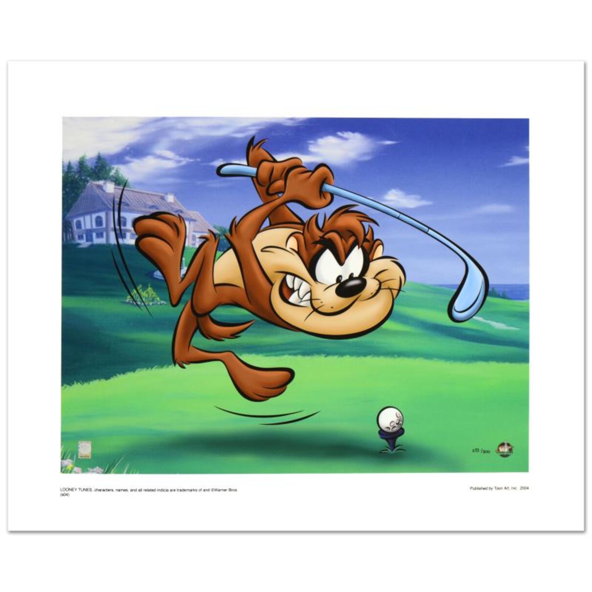 "Taz Tee Off" Limited Edition Giclee from Warner Bros., Numbered with Hologram S