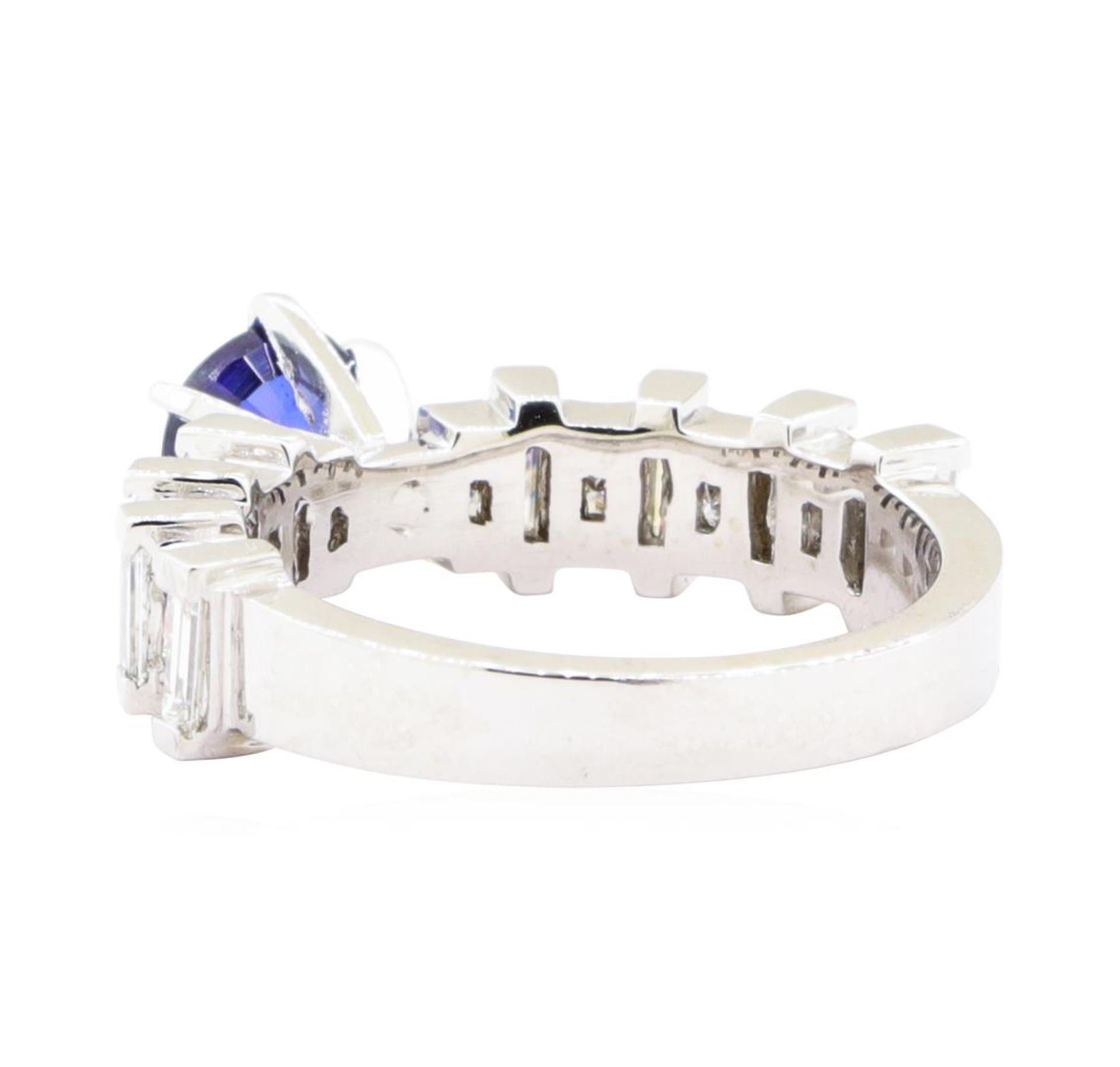 2.20 ctw Sapphire And Diamond Ring - 18KT White Gold - Image 3 of 5