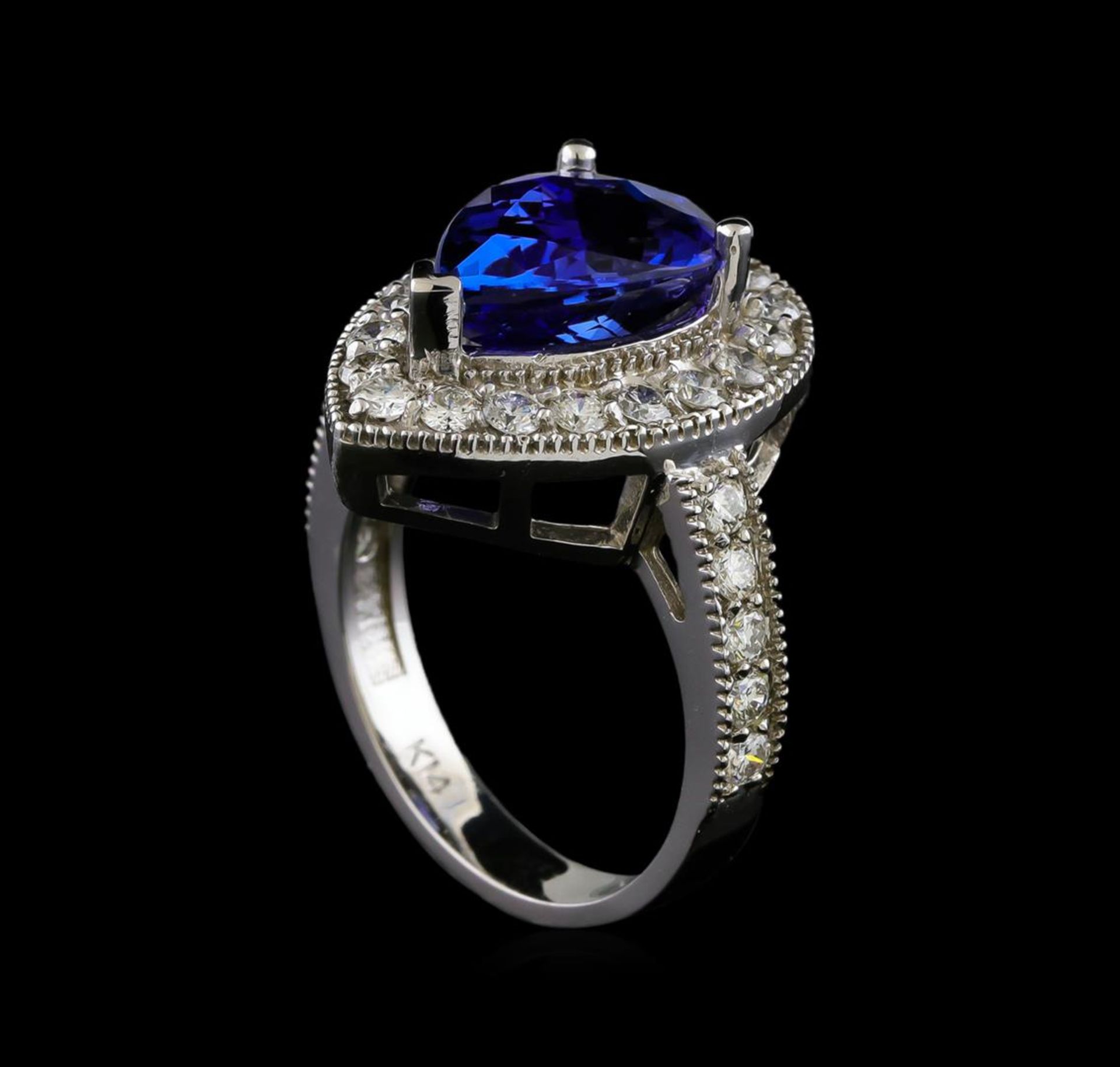 14KT White Gold 3.30 ctw Tanzanite and Diamond Ring - Image 4 of 5