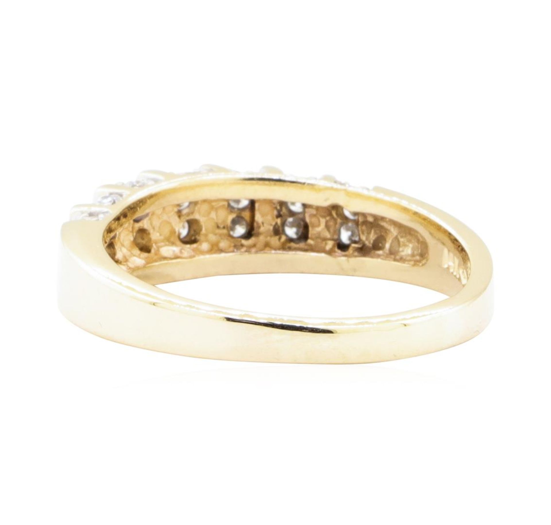 0.56 ctw Diamond Beveled Edge Band - 14KT Yellow Gold - Image 3 of 5