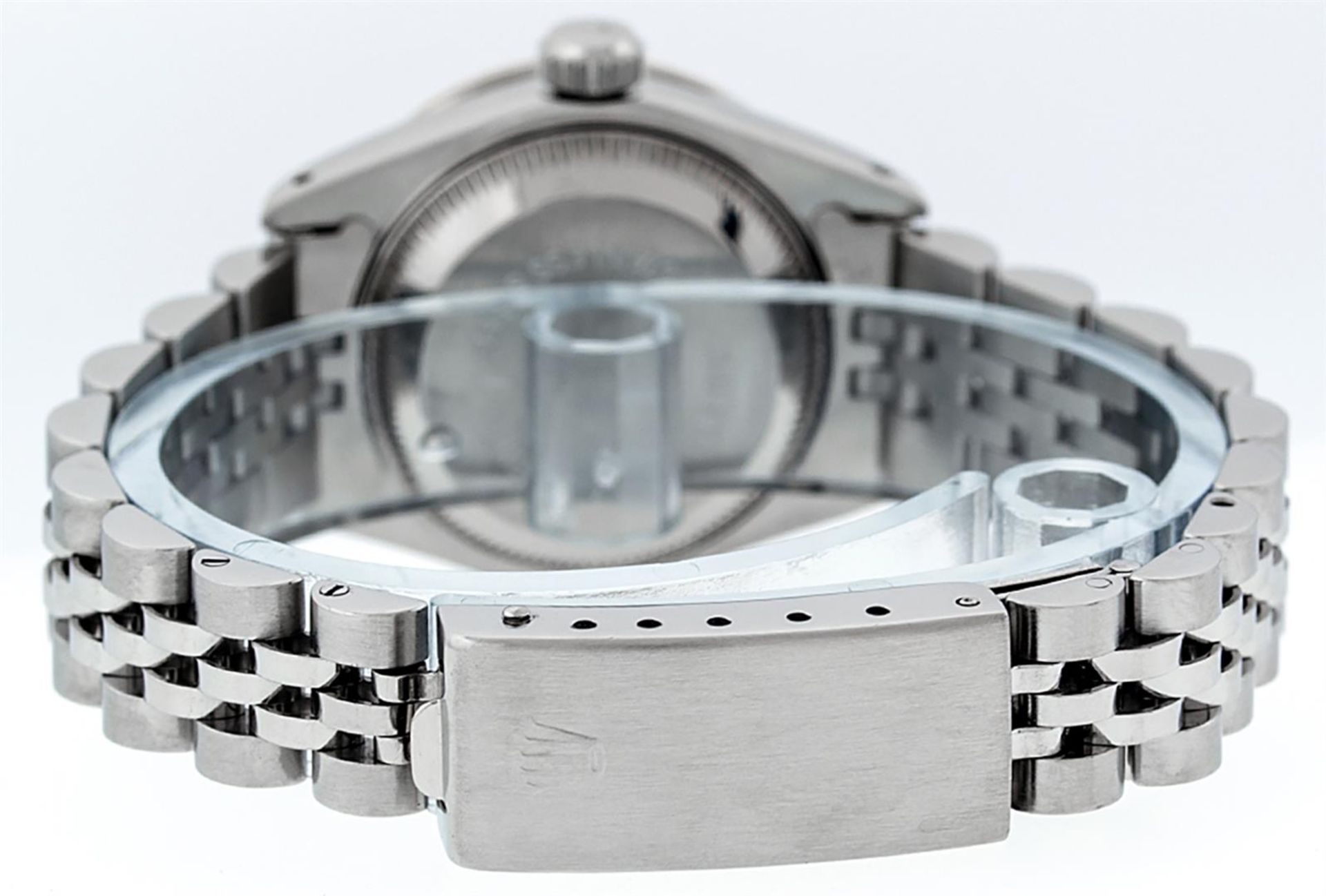 Rolex Ladies Stainless Steel 26MM Black String Diamond Lugs Datejust Wristwatch - Image 6 of 9