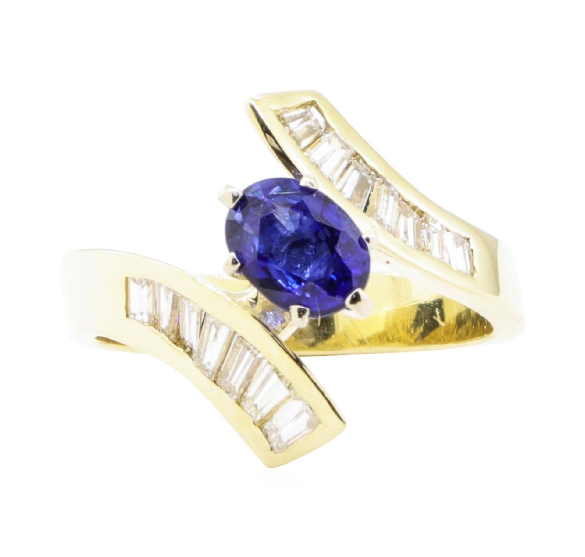 1.64 ctw Sapphire And Diamond Ring - 14KT Yellow Gold - Image 2 of 5