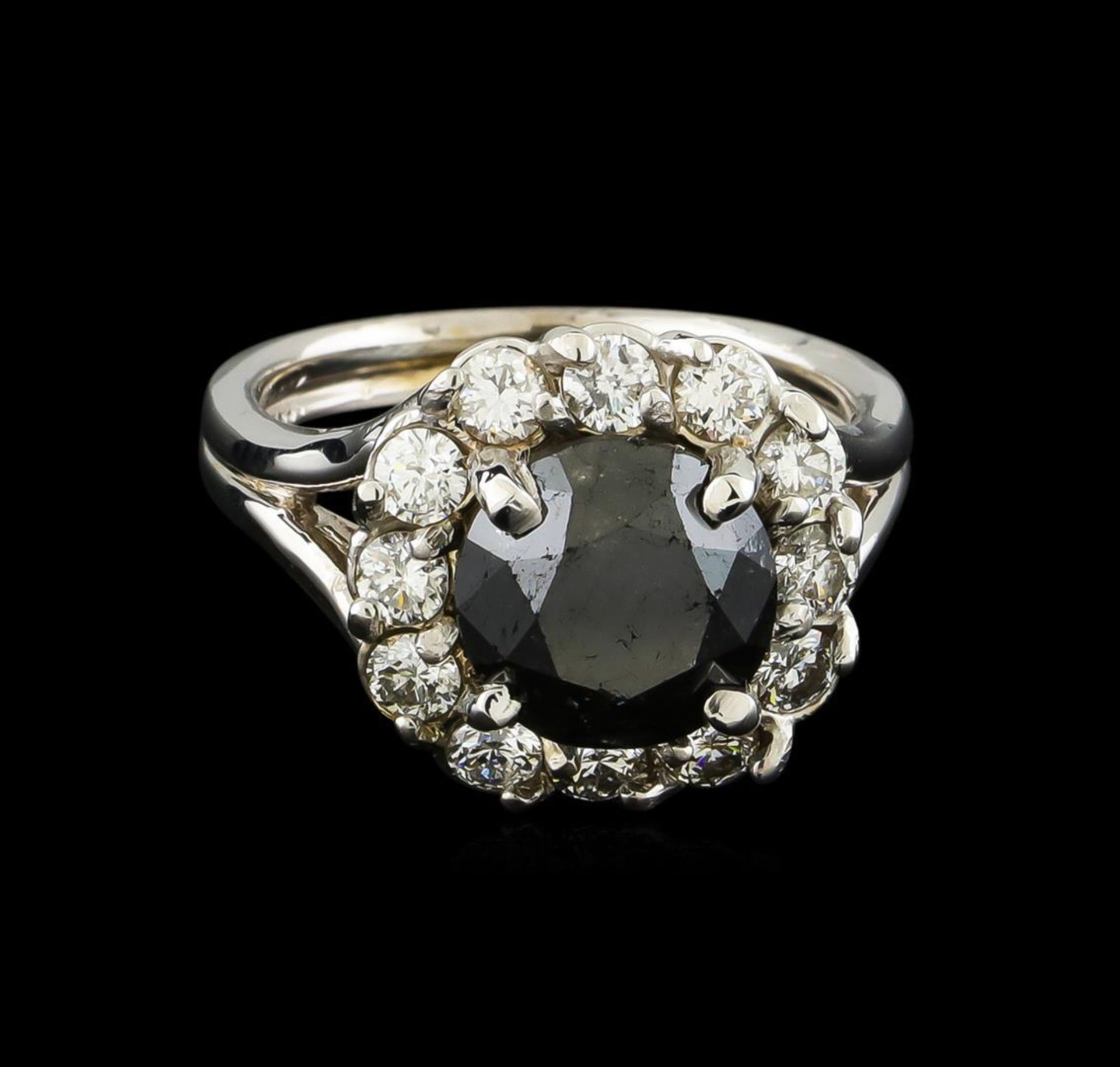 4.42 ctw Black Diamond Ring - 14KT White Gold - Image 2 of 5