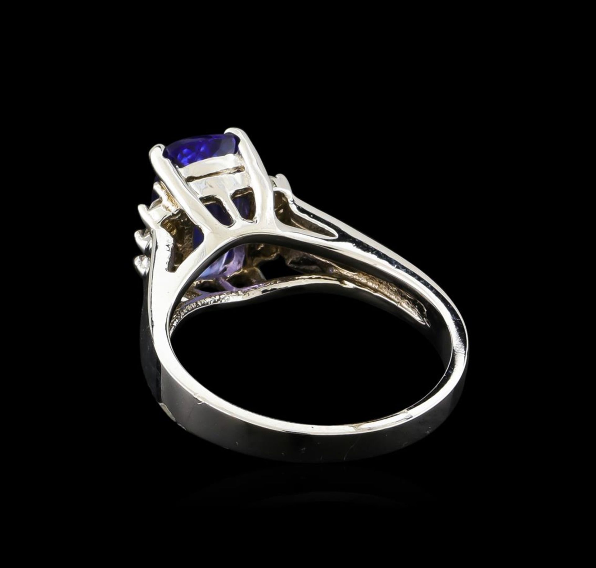 2.57 ctw Tanzanite and Diamond Ring - 14KT White Gold - Image 3 of 4