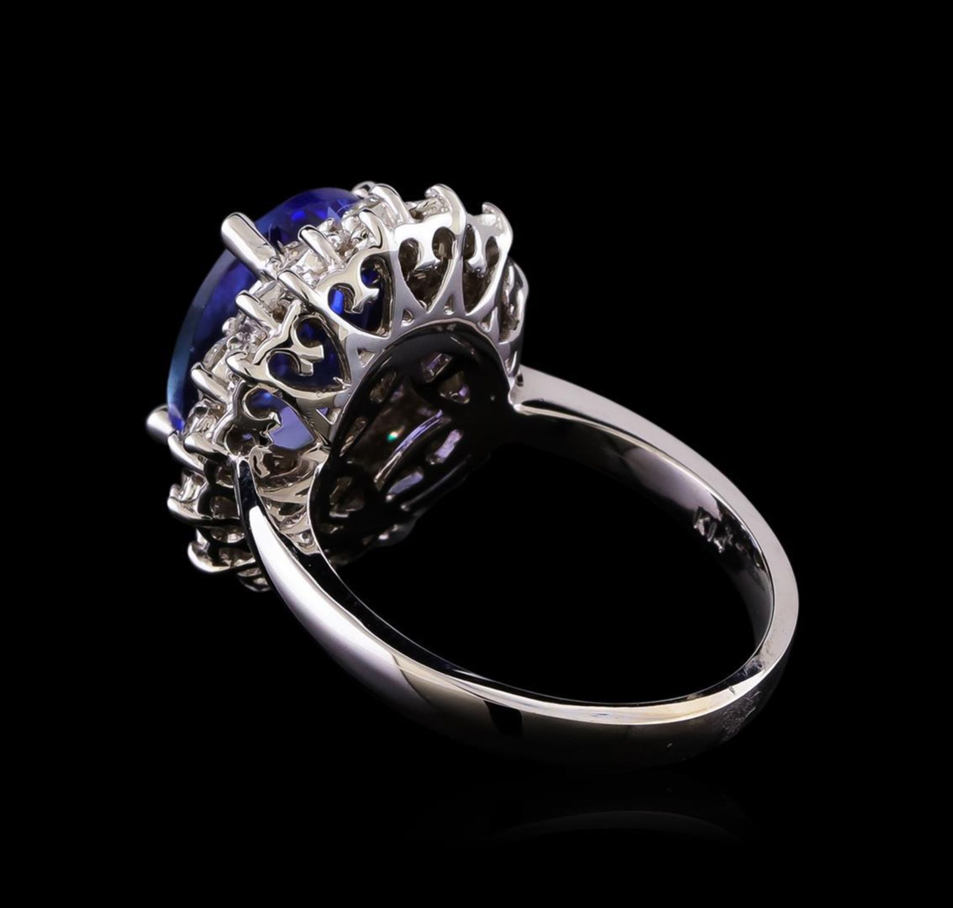 5.53 ctw Tanzanite and Diamond Ring - 14KT White Gold - Image 3 of 5