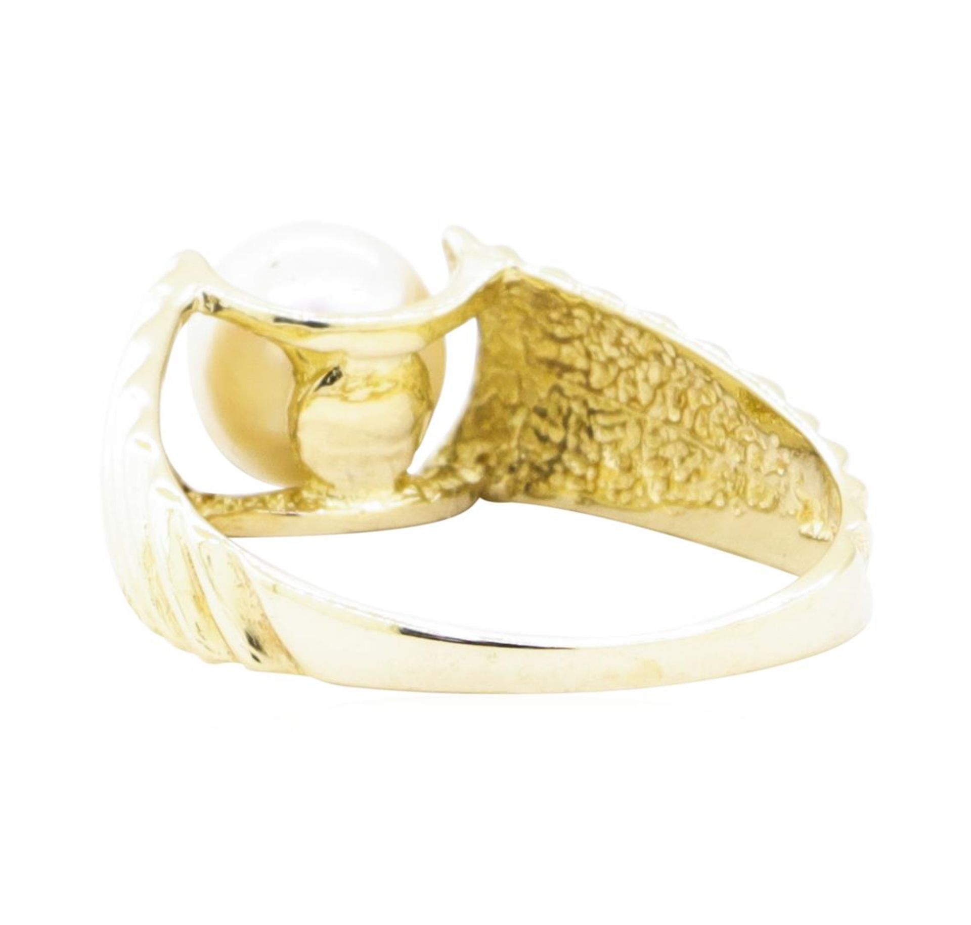 7mm Cultured Pearl Ring - 14KT Yellow Gold - Image 3 of 4