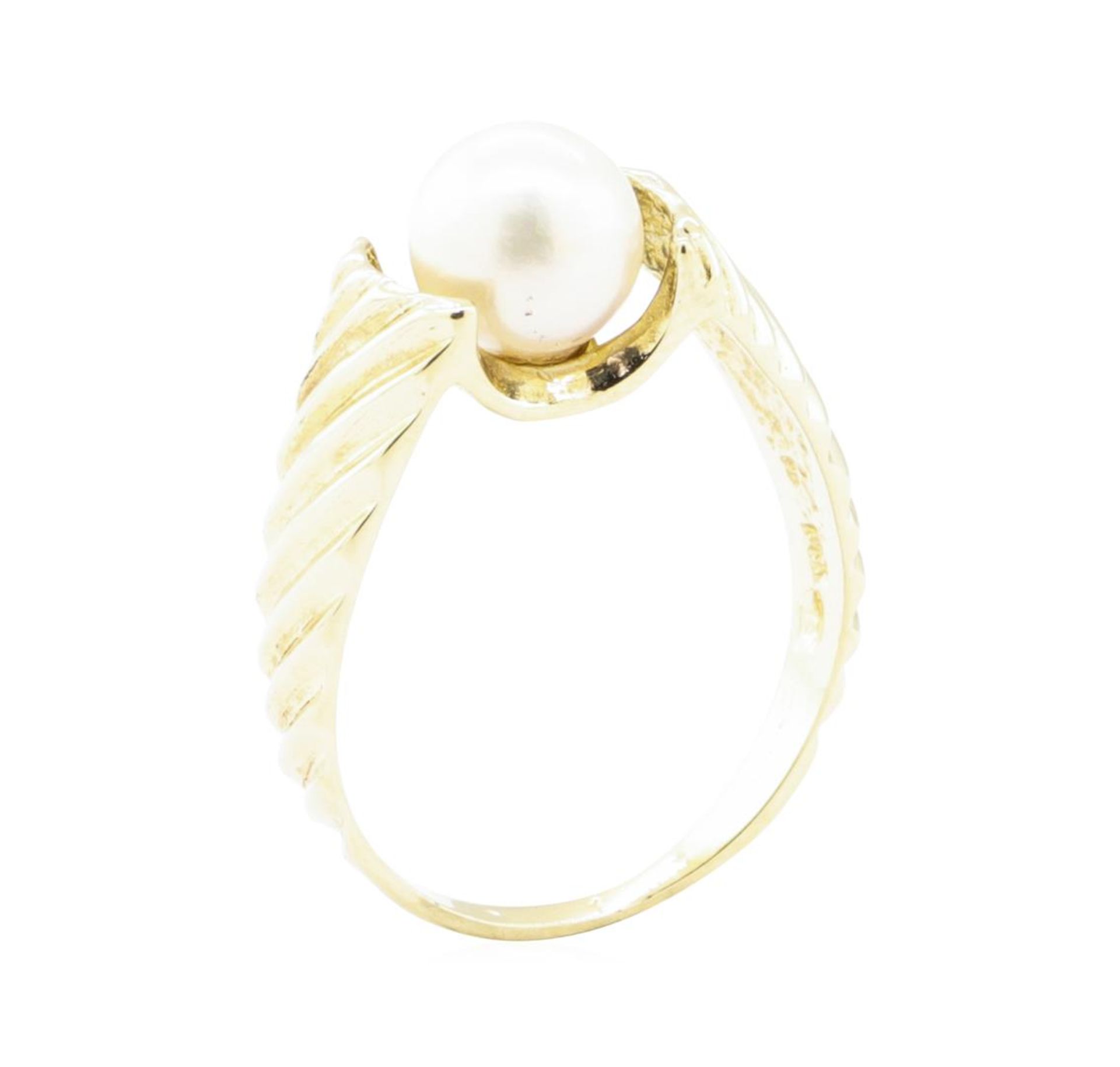 7mm Cultured Pearl Ring - 14KT Yellow Gold - Image 4 of 4