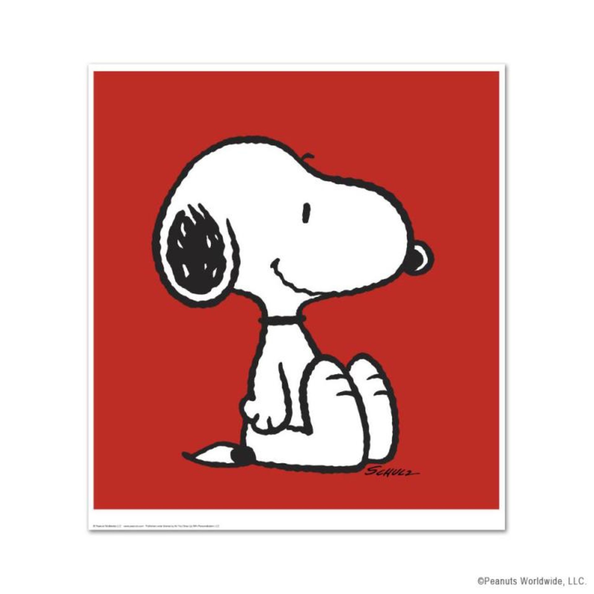 Peanuts, "Snoopy: Red" Hand Numbered Limited Edition Fine Art Print with Certifi