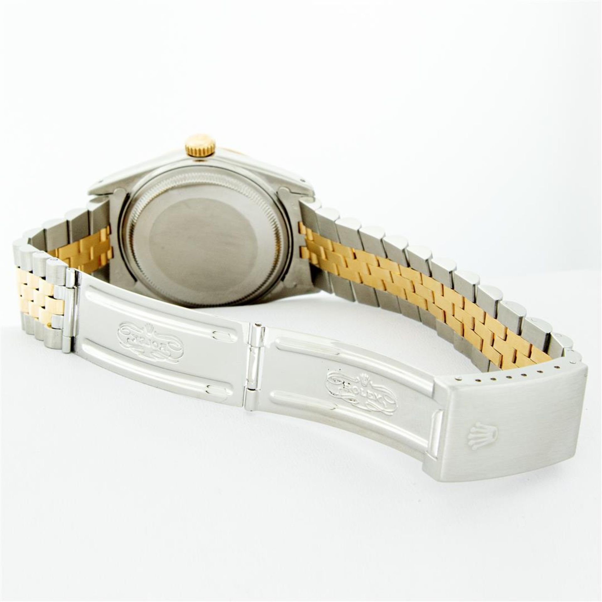 Rolex Mens 2 Tone Mother Of Pearl VS Diamond 36MM Datejust Wristwatch - Image 8 of 9