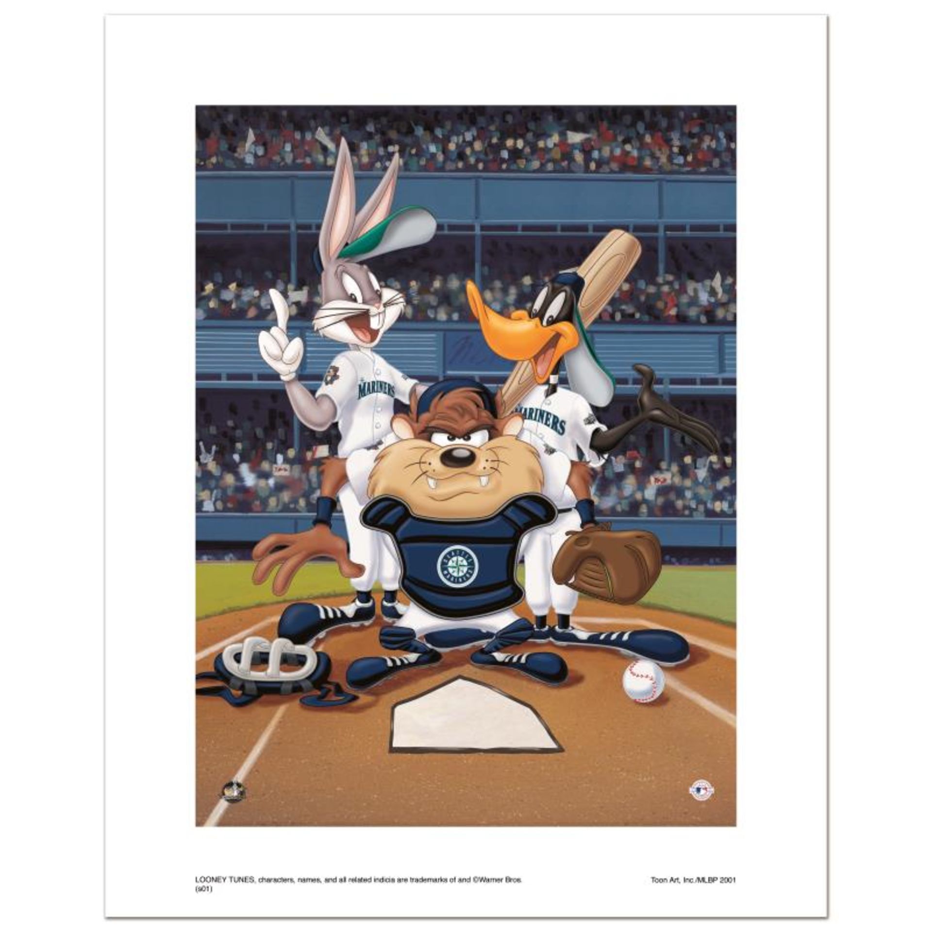 "At the Plate (Mariners)" Numbered Limited Edition Giclee from Warner Bros. with