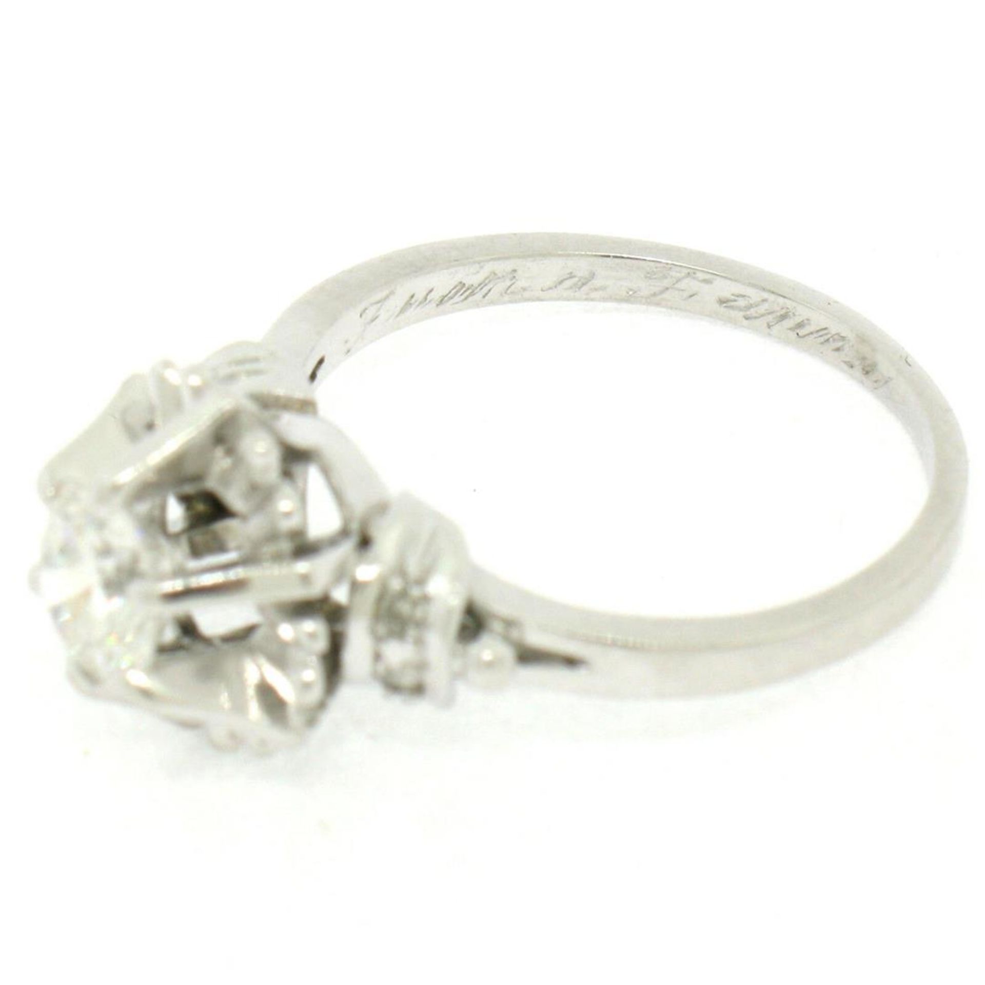 Vintage Platinum 0.68 ctw Round Transitional Diamond Solitaire Ring - Image 9 of 9