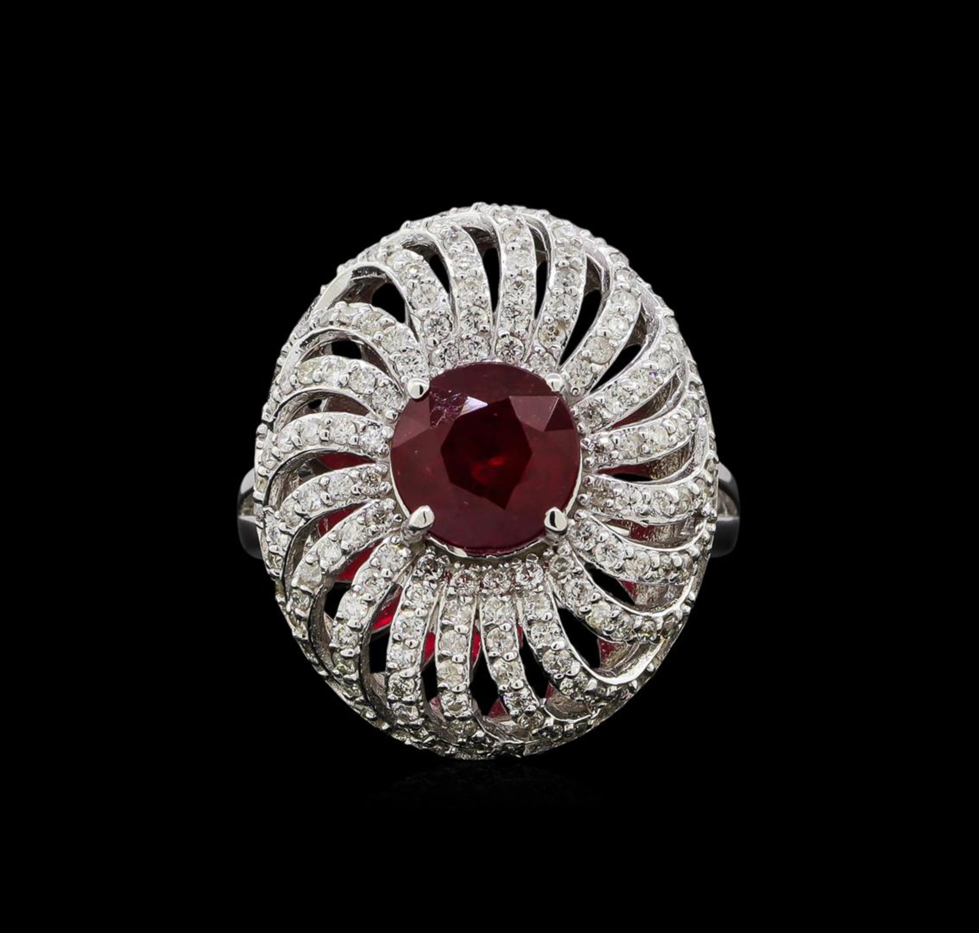 14KT White Gold 2.73 ctw Ruby and Diamond Ring - Image 2 of 5