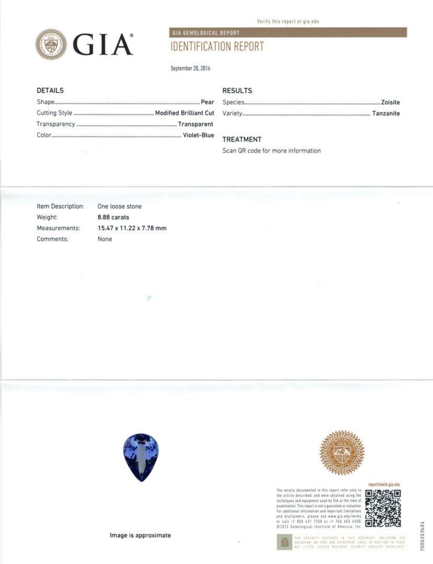 GIA Cert 8.88 ctw Tanzanite and Diamond Ring - 14KT Rose Gold - Image 6 of 6