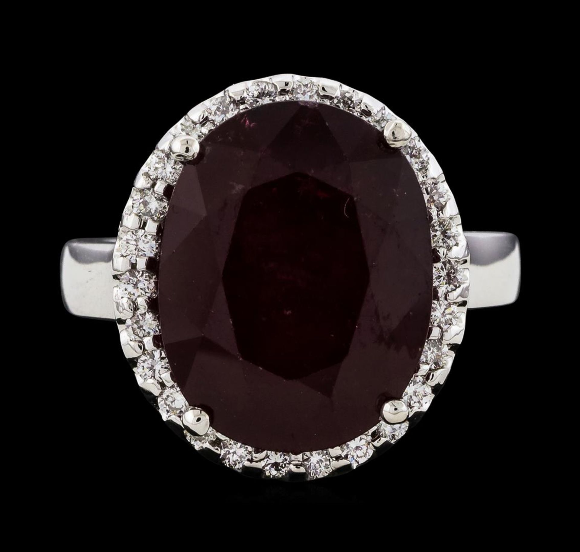 12.04 ctw Ruby and Diamond Ring - 14KT White Gold - Image 2 of 4