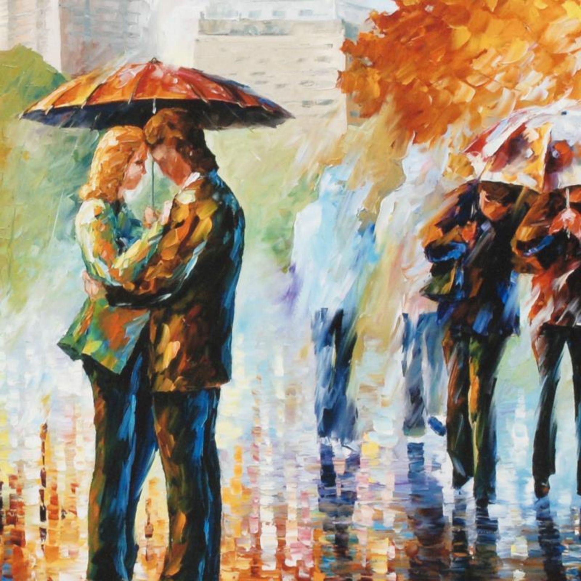 Leonid Afremov (1955-2019) "Simple Times" Limited Edition Giclee on Canvas, Numb - Image 2 of 3