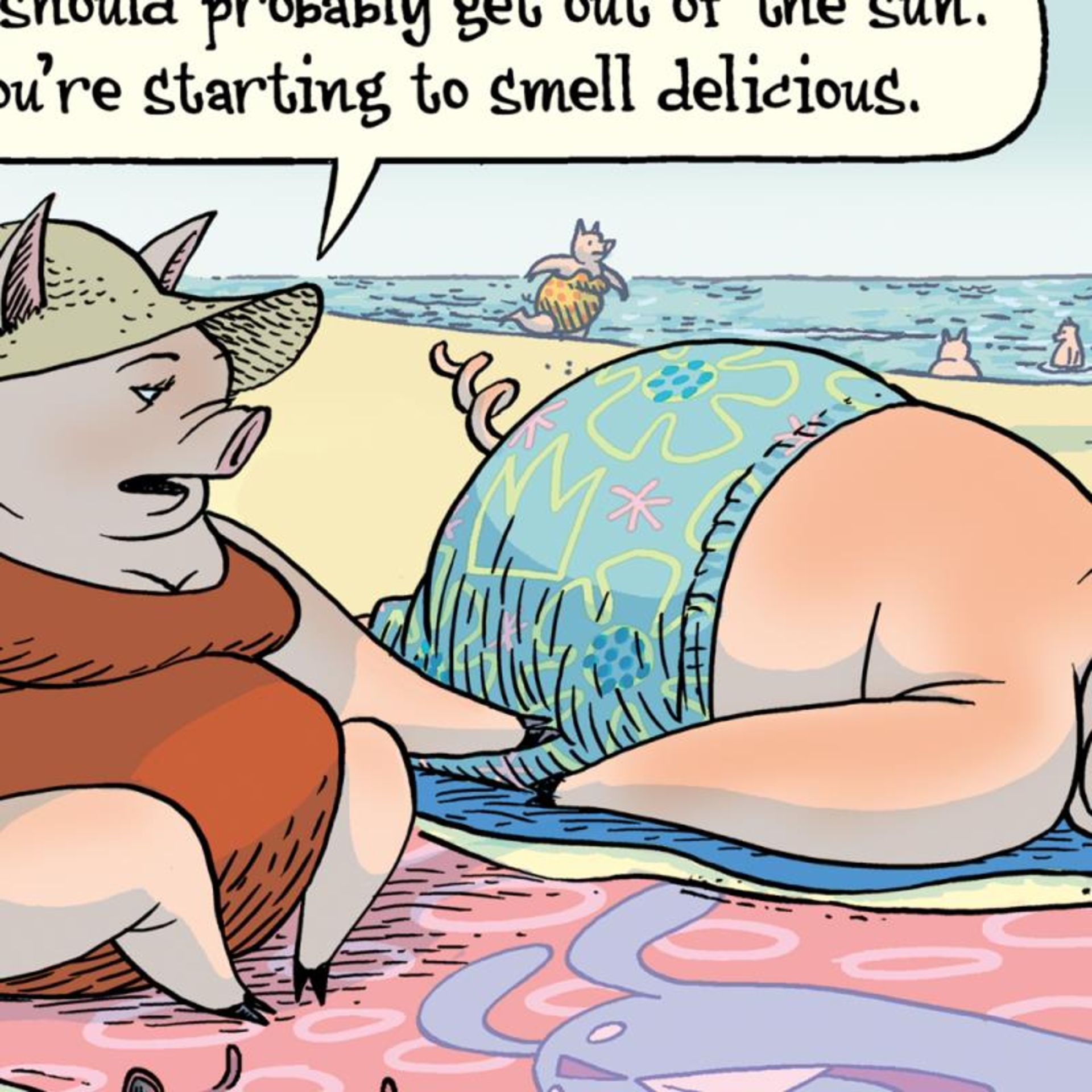 Bizarro! "Bacon Beach" Numbered Limited Edition Hand Signed by creator Dan Pirar - Image 2 of 2