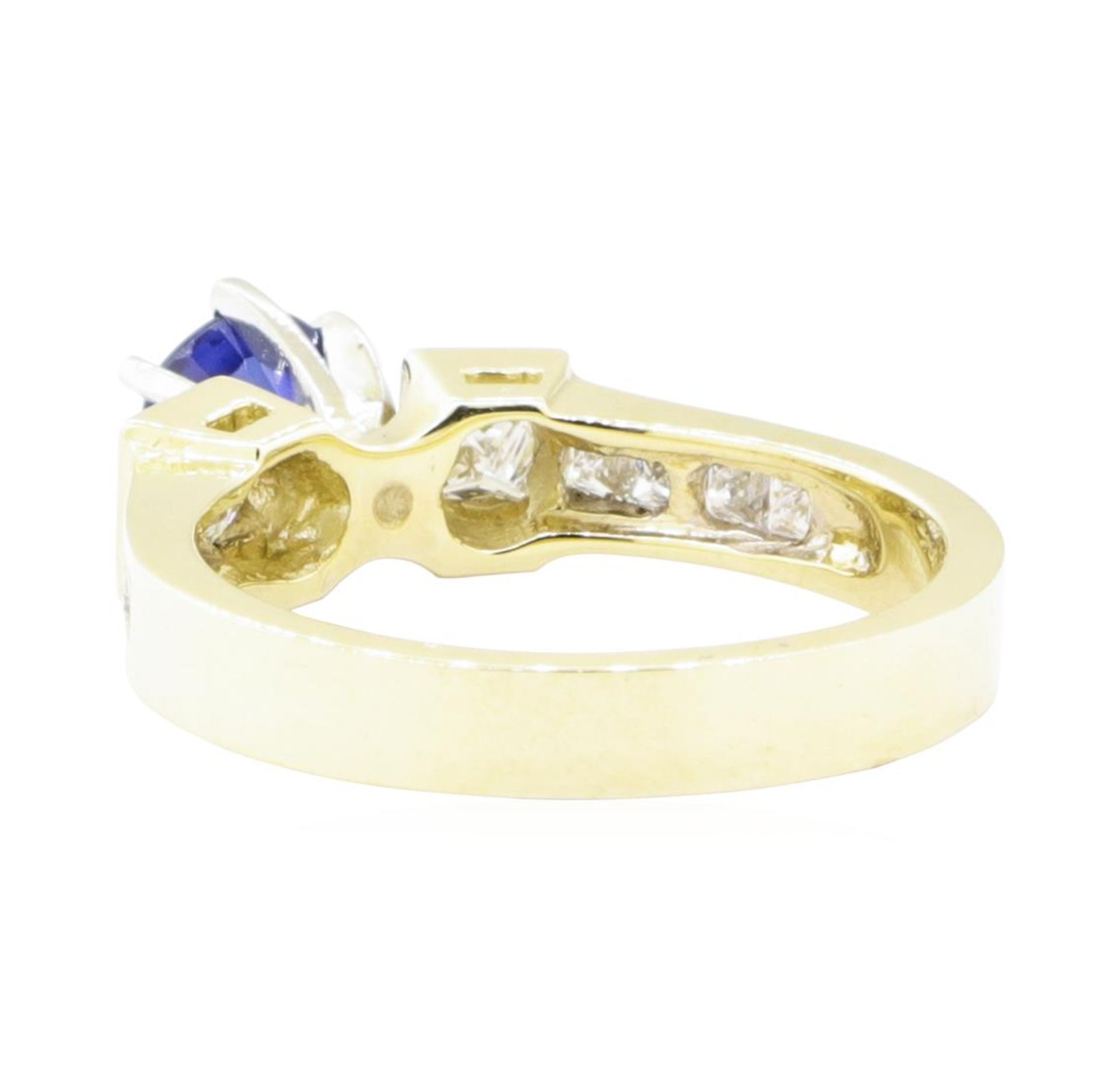 1.24 ctw Sapphire And Diamond Ring - 14KT Yellow Gold - Image 3 of 5