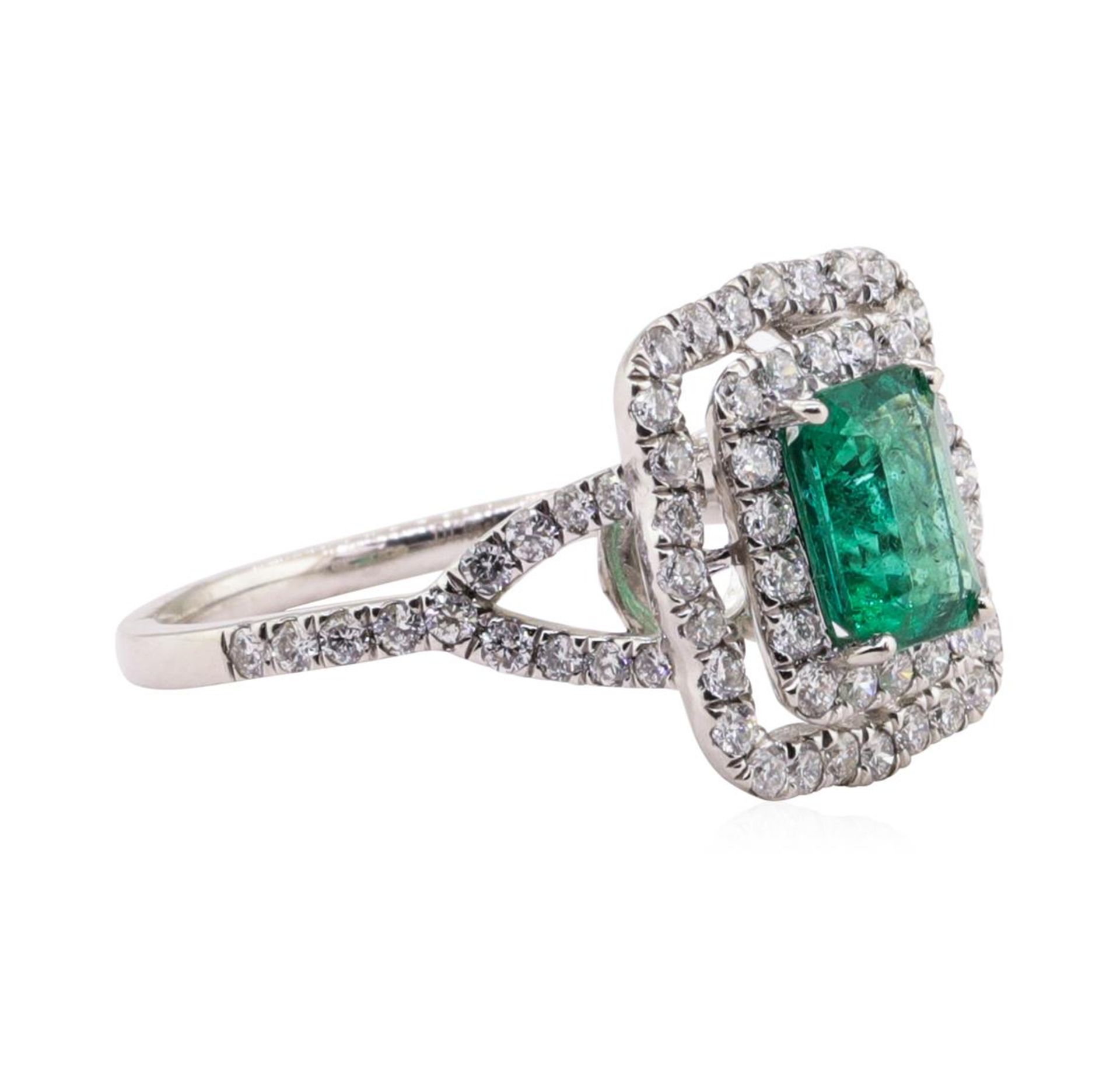 1.46 ctw Emerald and Diamond Ring - Platinum - Image 2 of 5