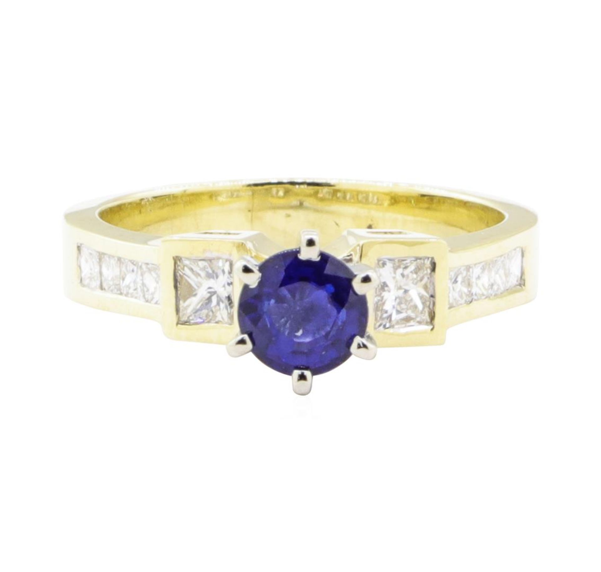 1.24 ctw Sapphire And Diamond Ring - 14KT Yellow Gold - Image 2 of 5
