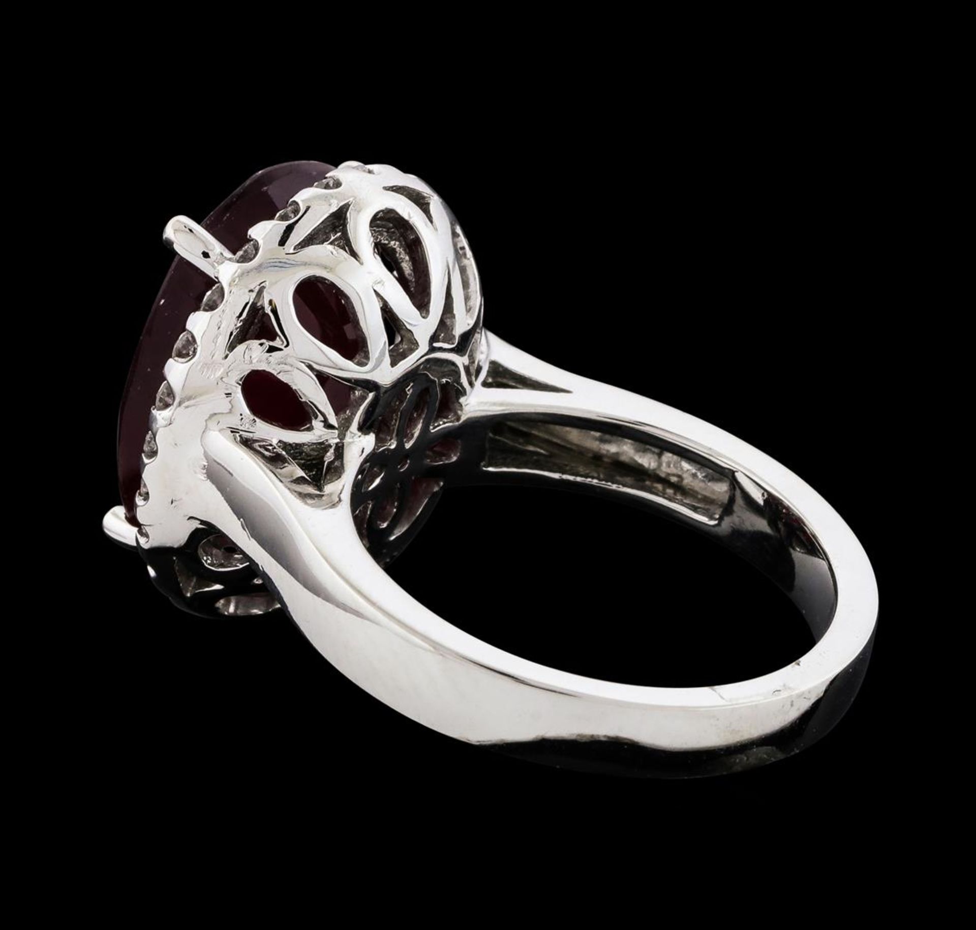 12.04 ctw Ruby and Diamond Ring - 14KT White Gold - Image 3 of 4