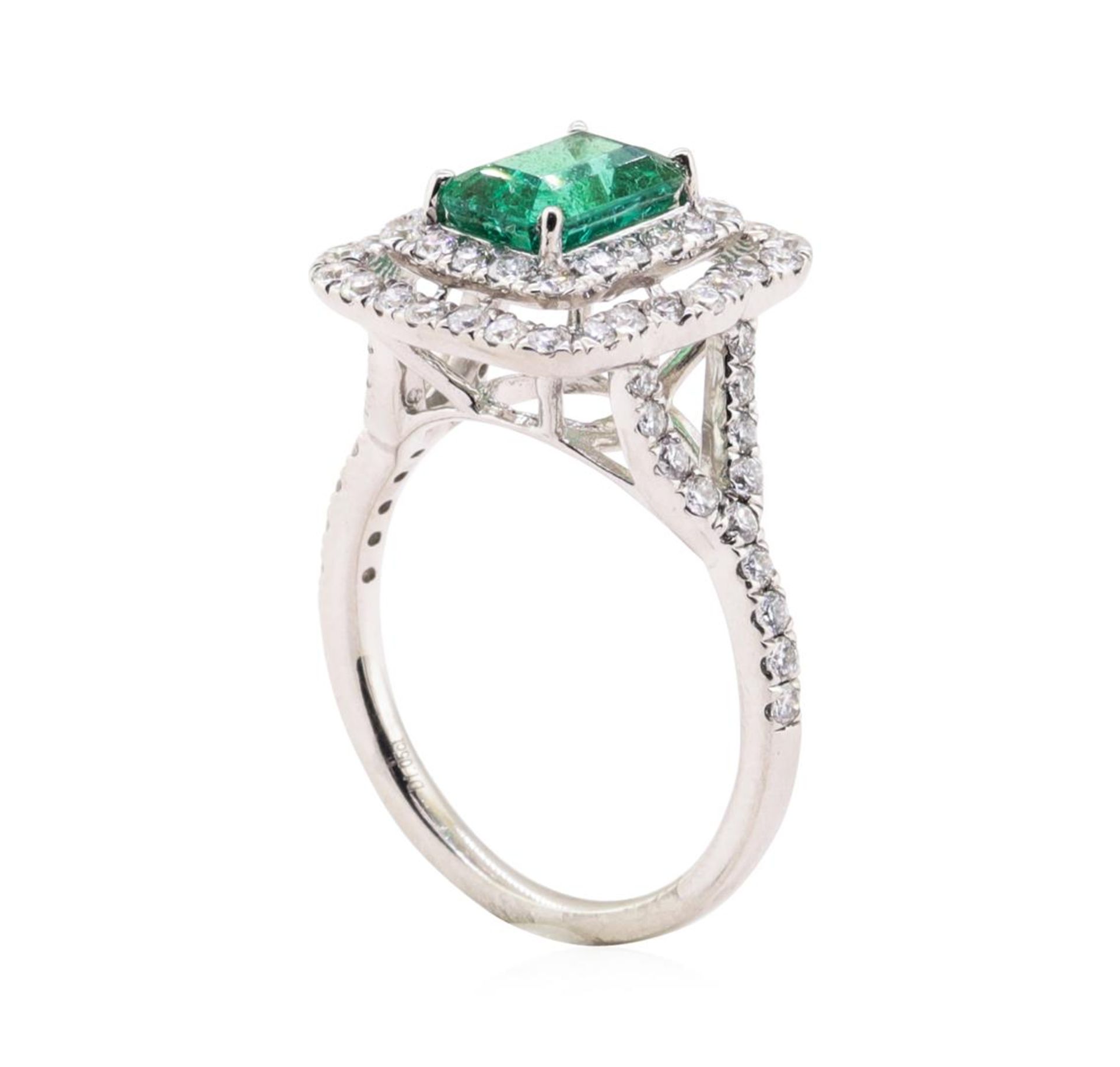 1.46 ctw Emerald and Diamond Ring - Platinum - Image 4 of 5