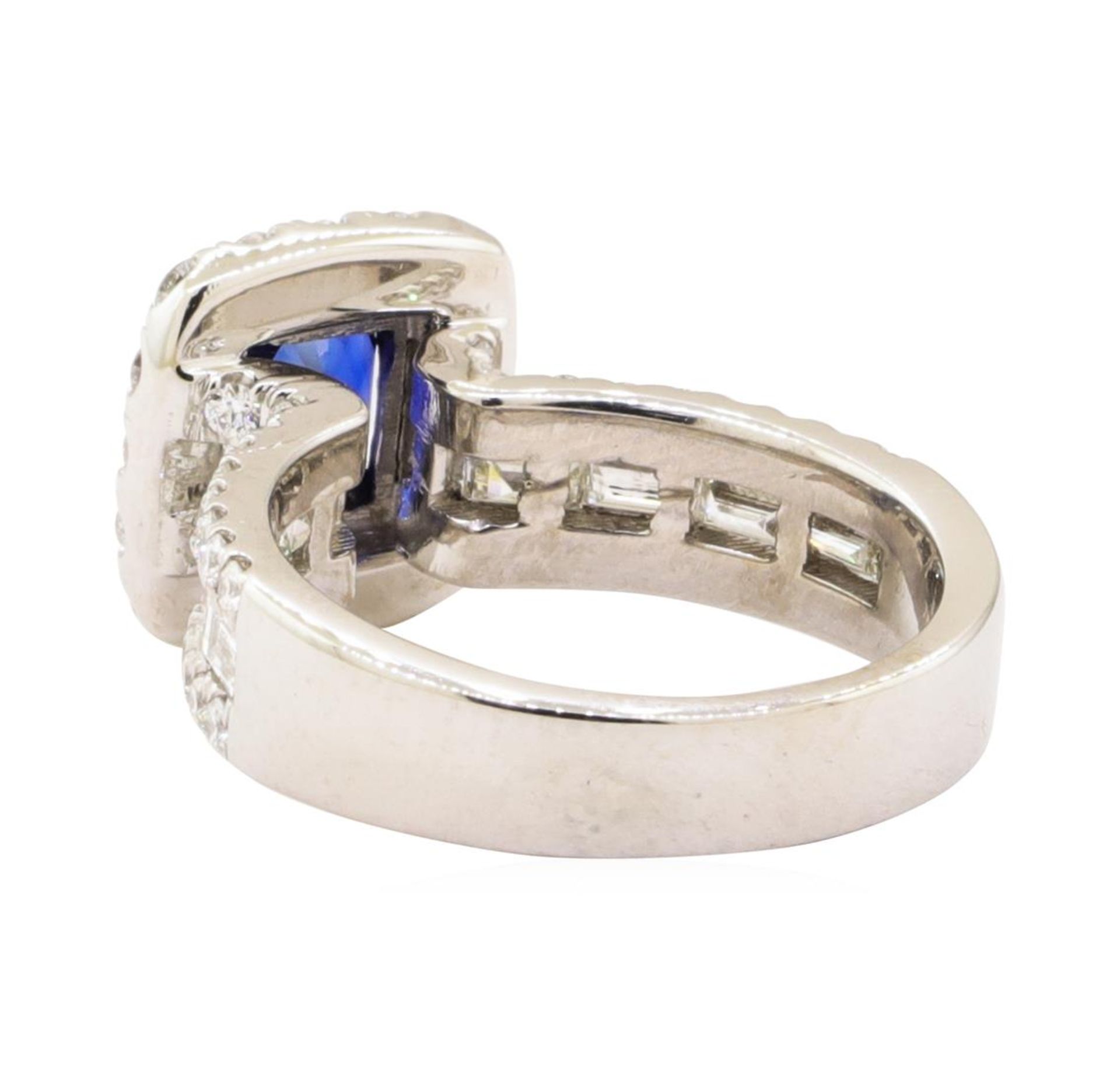 2.79 ctw Blue Sapphire And Diamond Ring - 14KT White Gold - Image 3 of 5
