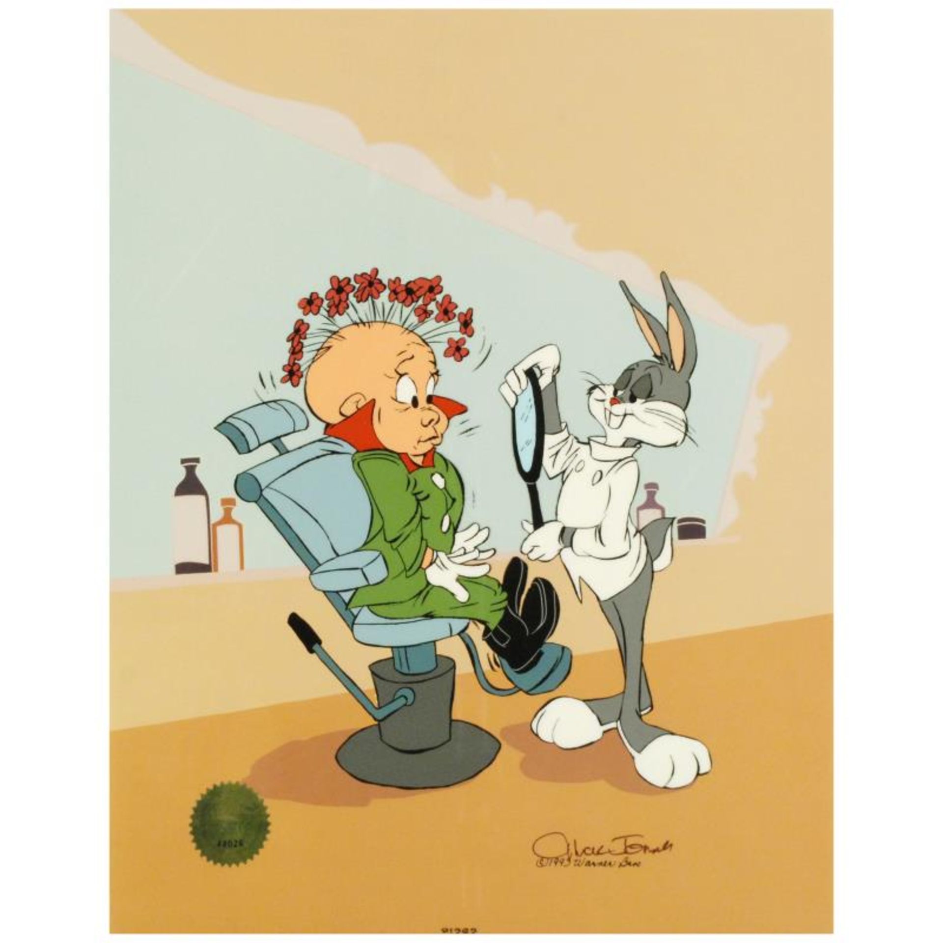 "Rabbit of Seville III" Sold Out. Limited Edition Animation Cel with Hand Painte