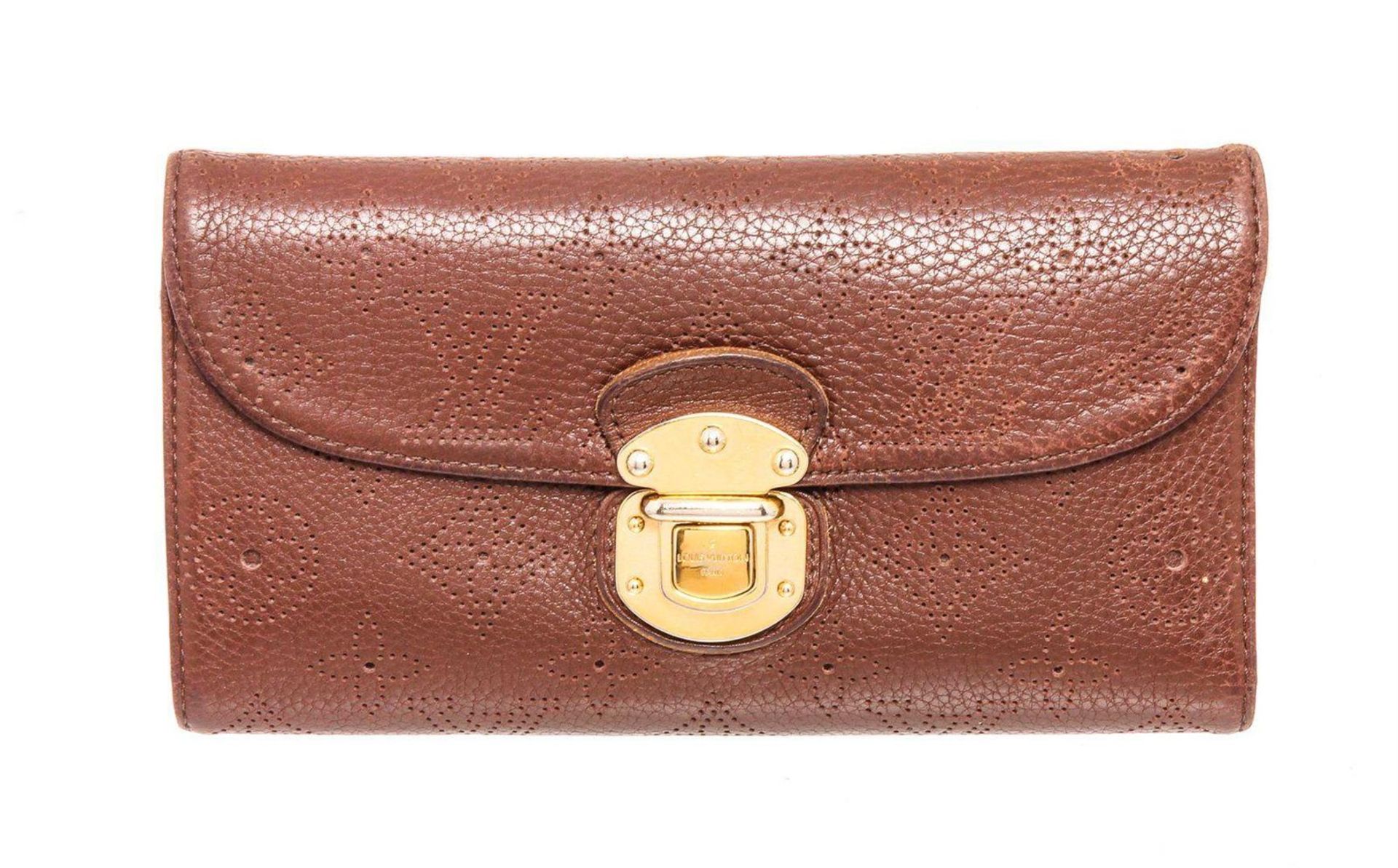 Louis Vuitton Brown Mahina Monogram Leather Amelia Wallet