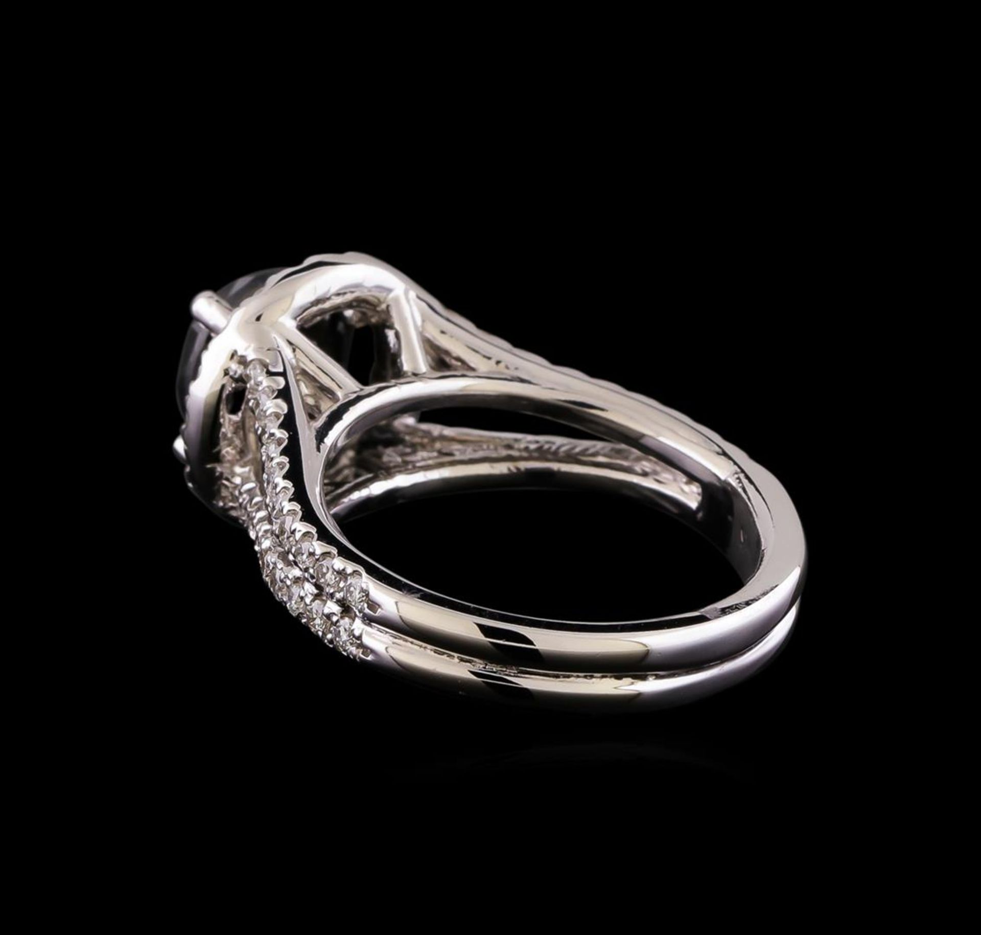 3.58 ctw Black Diamond Ring - 14KT White Gold - Image 3 of 5