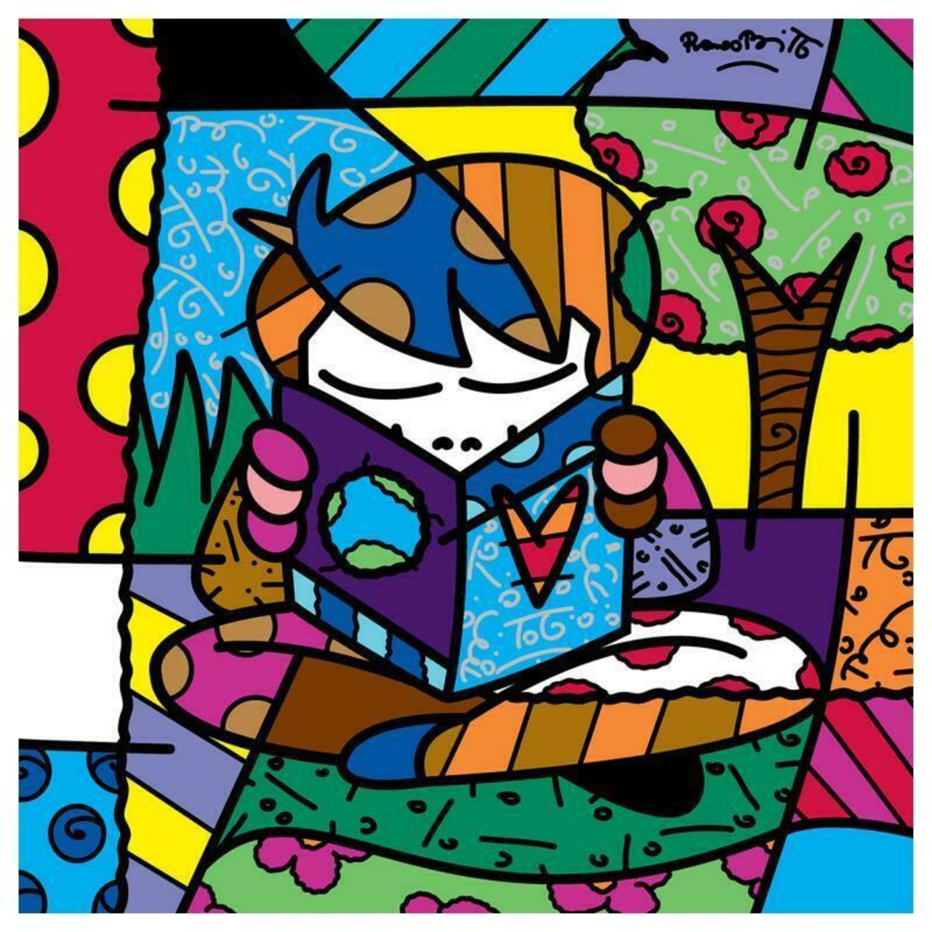 Romero Britto "Journey" Hand Signed Giclee on Canvas; Authenticated