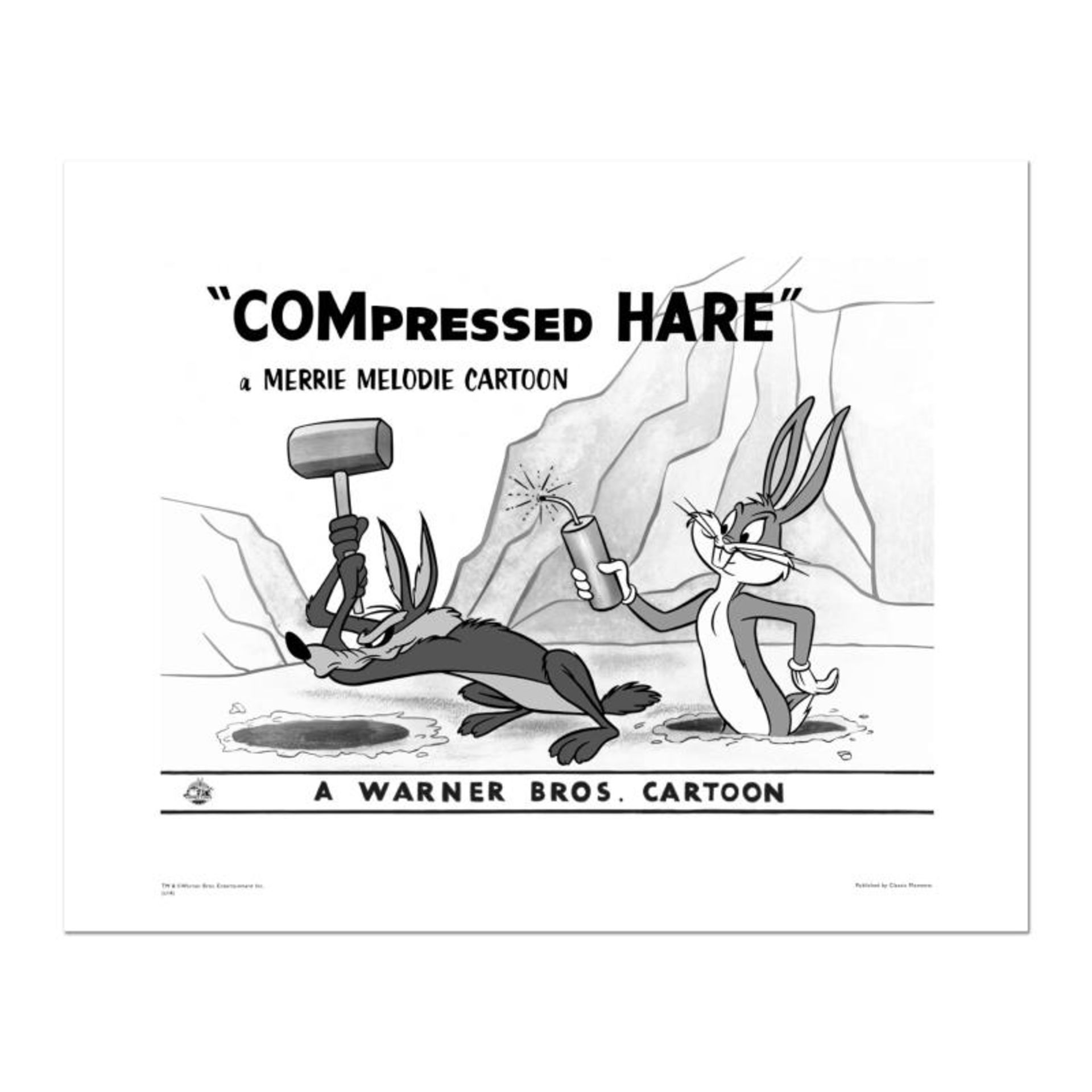 "Compressed Hare, Mallet" Numbered Limited Edition Giclee from Warner Bros. with