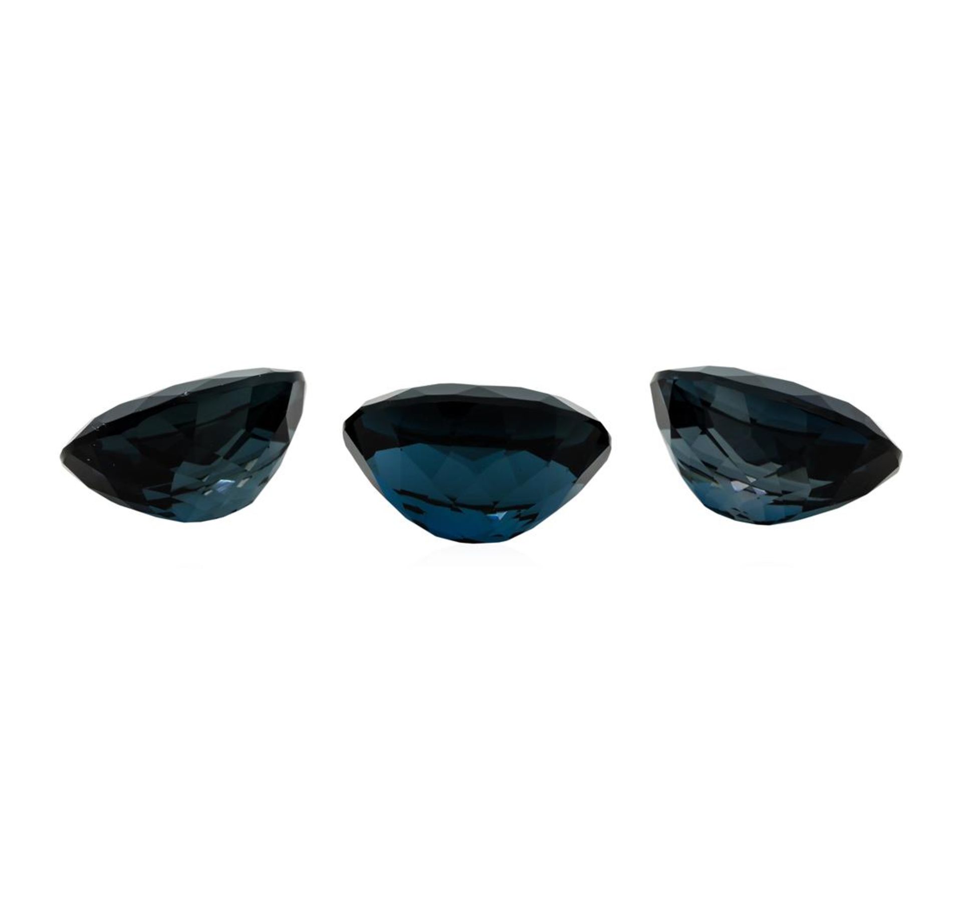 70.44 ctw. Natural Oval Cut London Blue Topaz Parcel of Three - Image 2 of 3