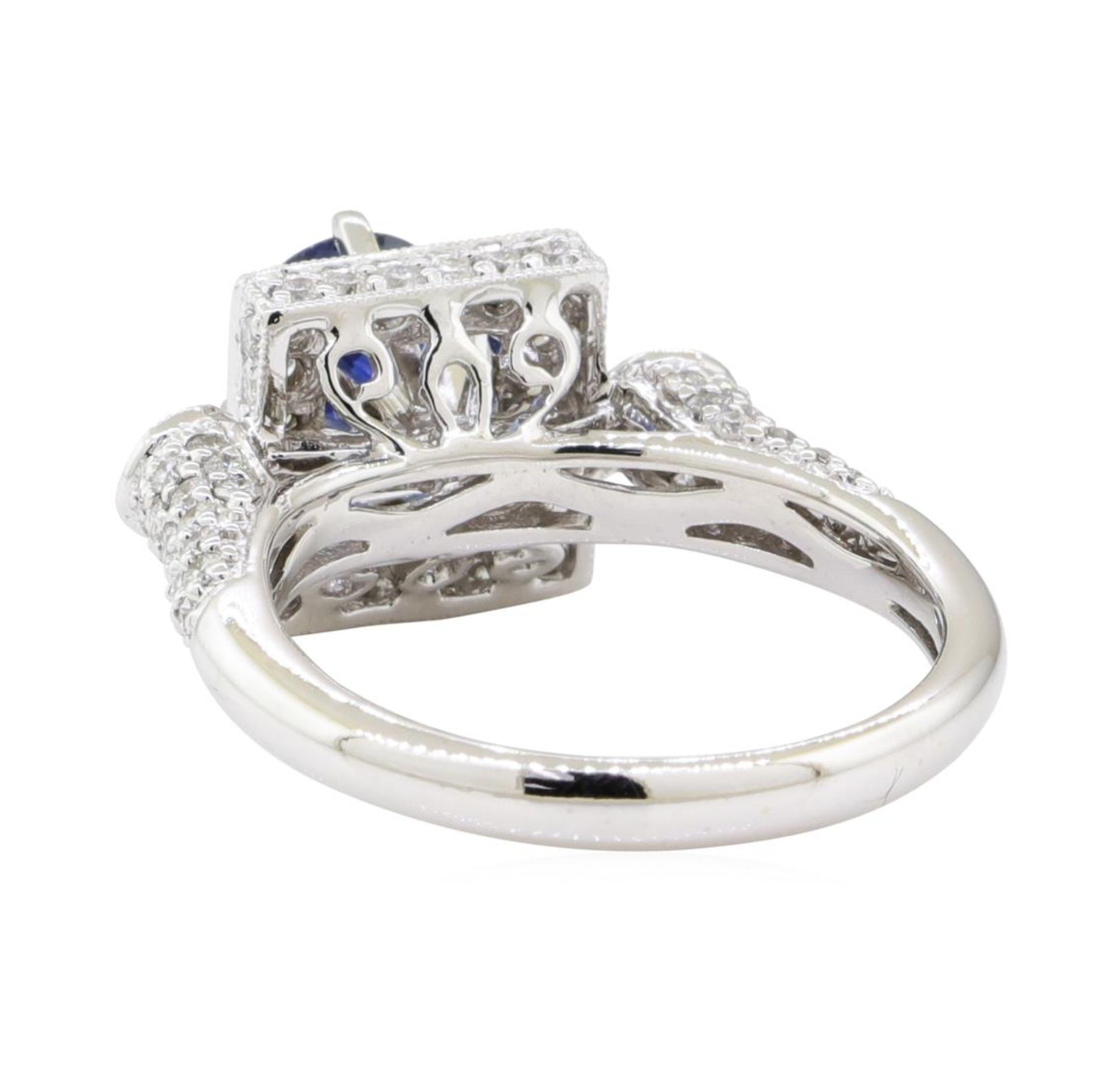 2.09 ctw Sapphire and Diamond Ring - 18KT White Gold - Image 3 of 5