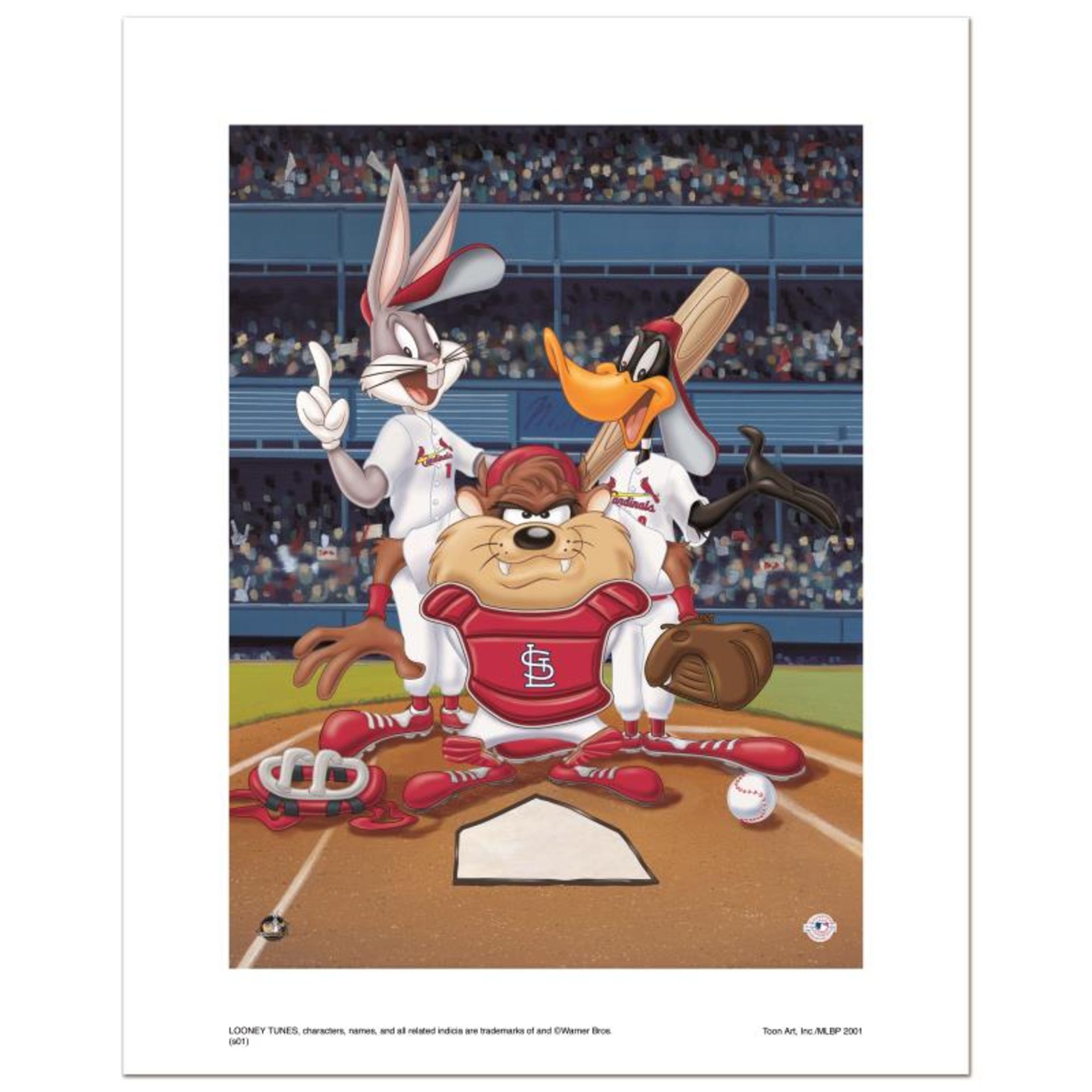 "At the Plate (Cardinals)" Numbered Limited Edition Giclee from Warner Bros. wit