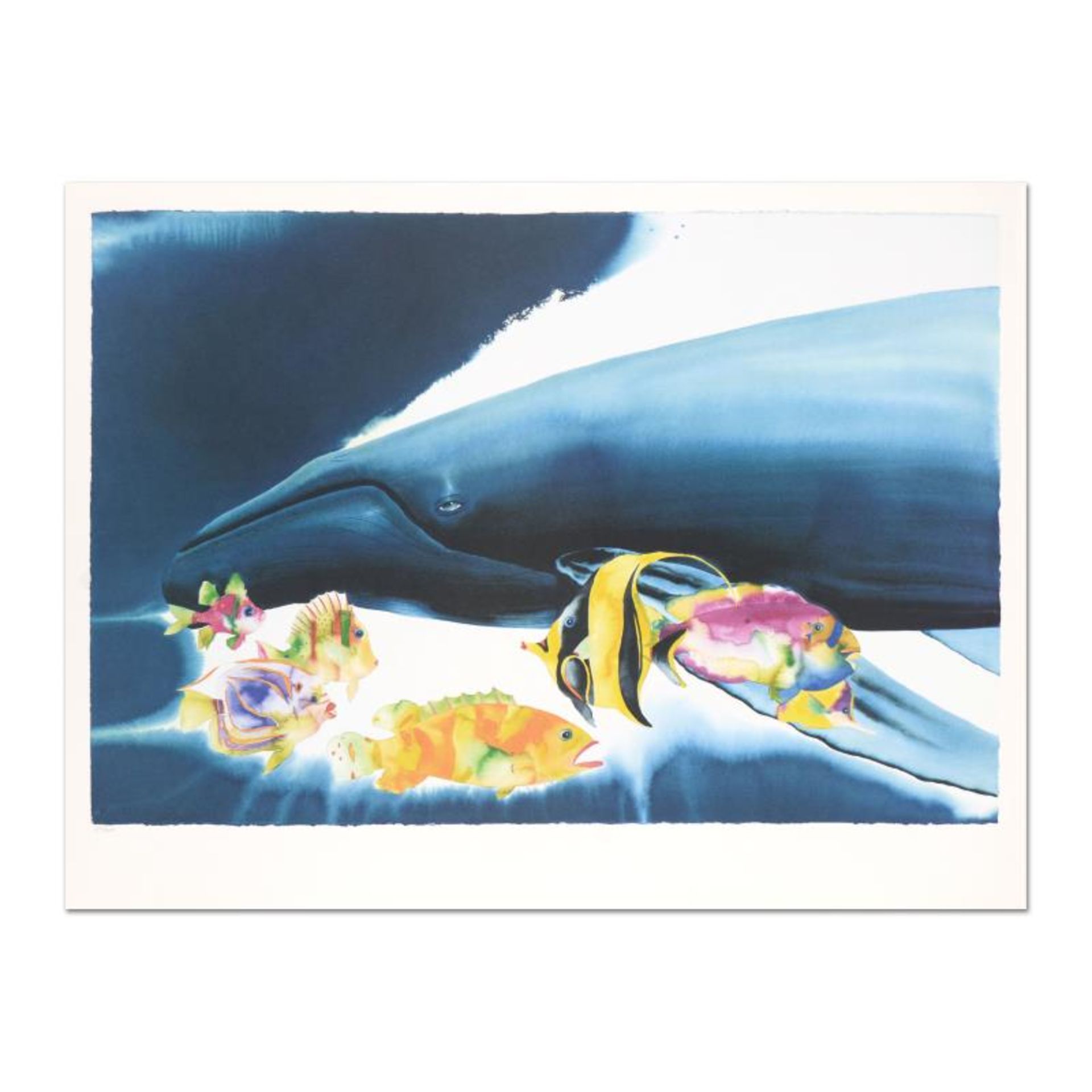 "I Want To Dive Into Your Ocean (Diptych)" Limited Edition Lithograph with Hand - Image 2 of 3