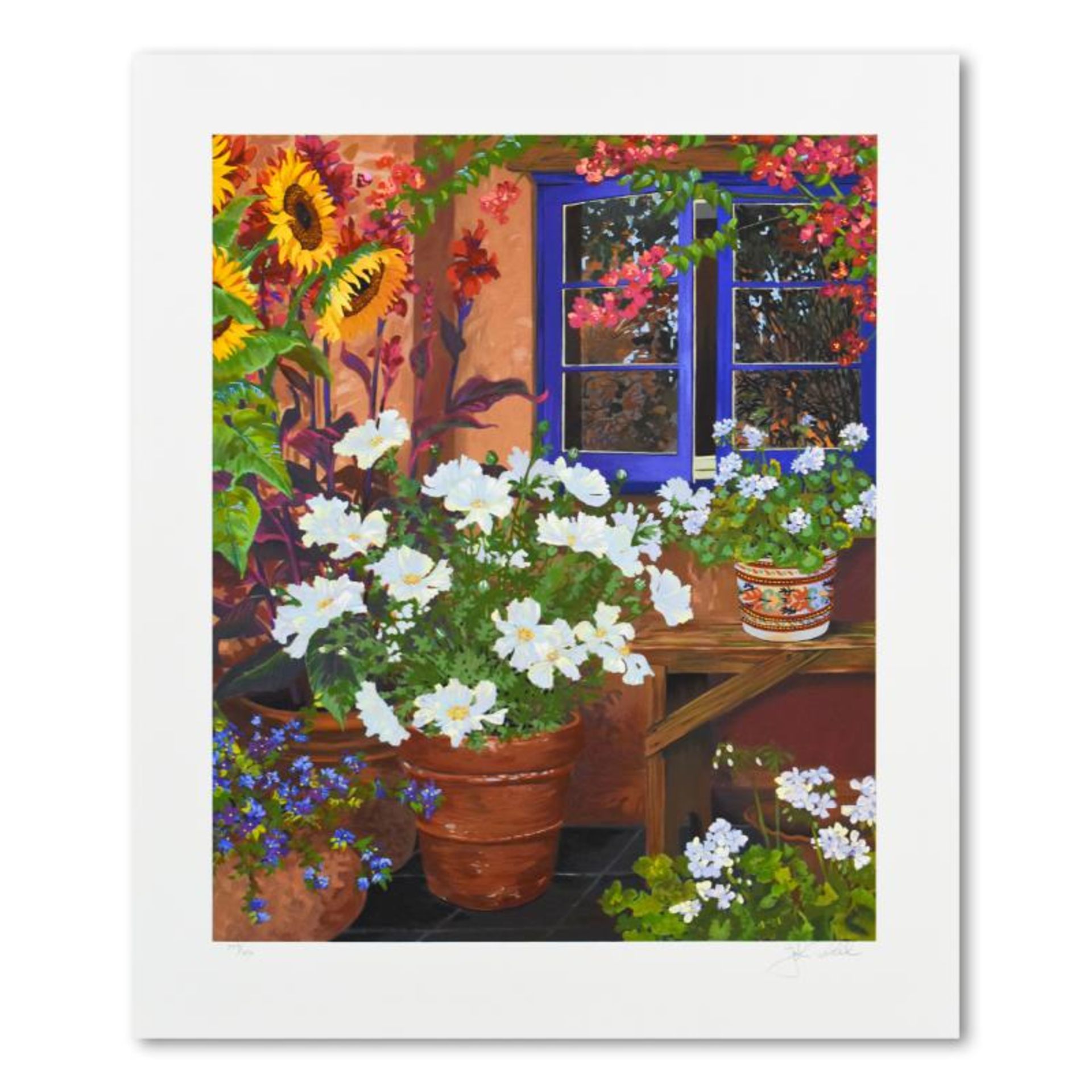 Geraniums by Powell, John