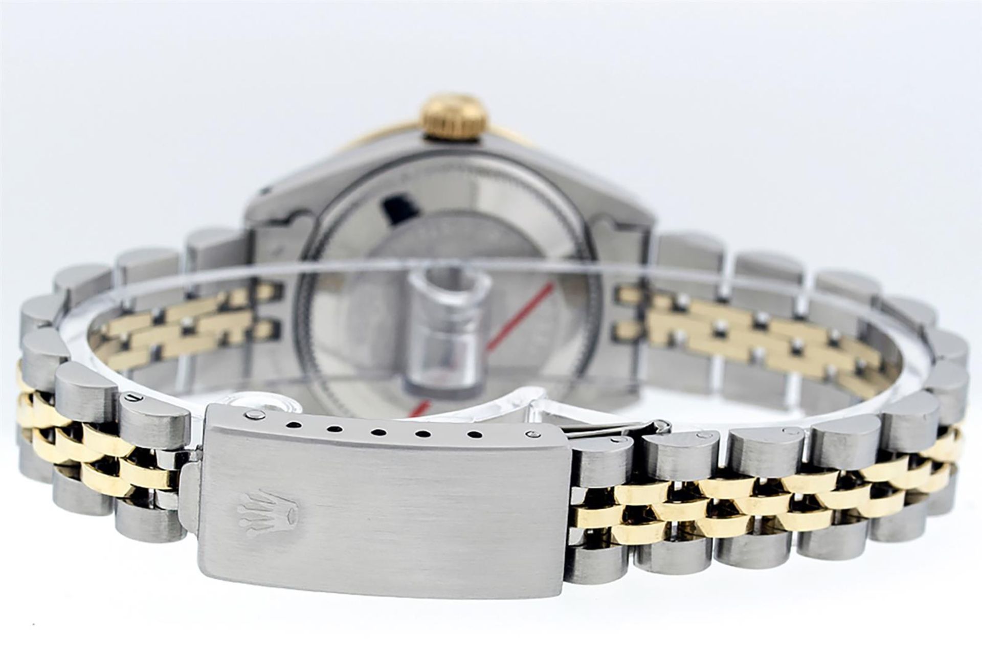 Rolex Ladies 2 Tone SS/YG MOP Diamond & Ruby Oyster Perpetual Datejust Wristwatc - Image 8 of 9