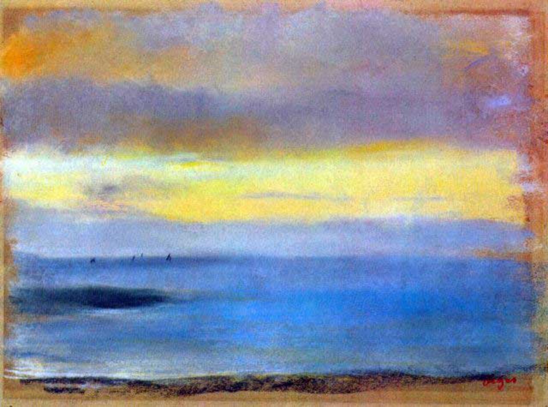 Edgar Degas - Coastal Strip At Sunset