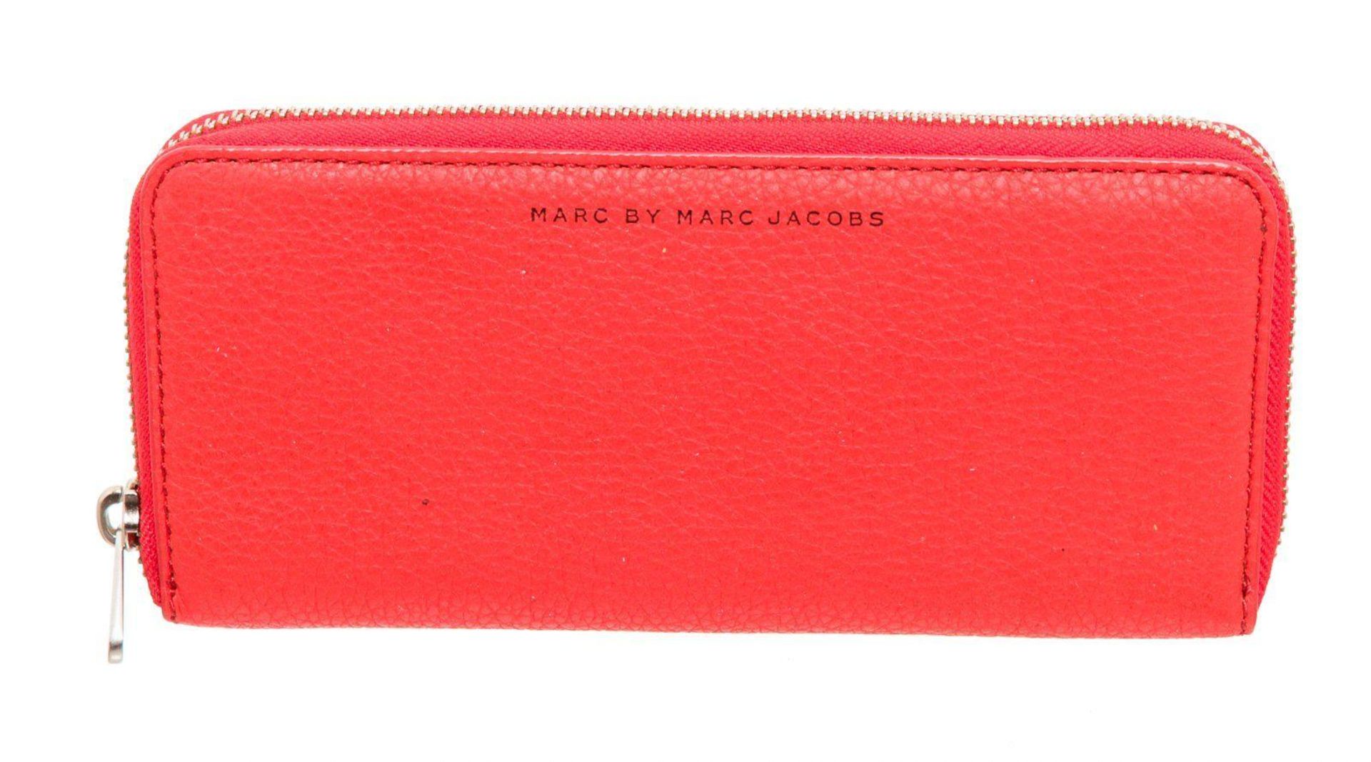 Marc By Marc Jacobs Red Leather Zippy Wallet