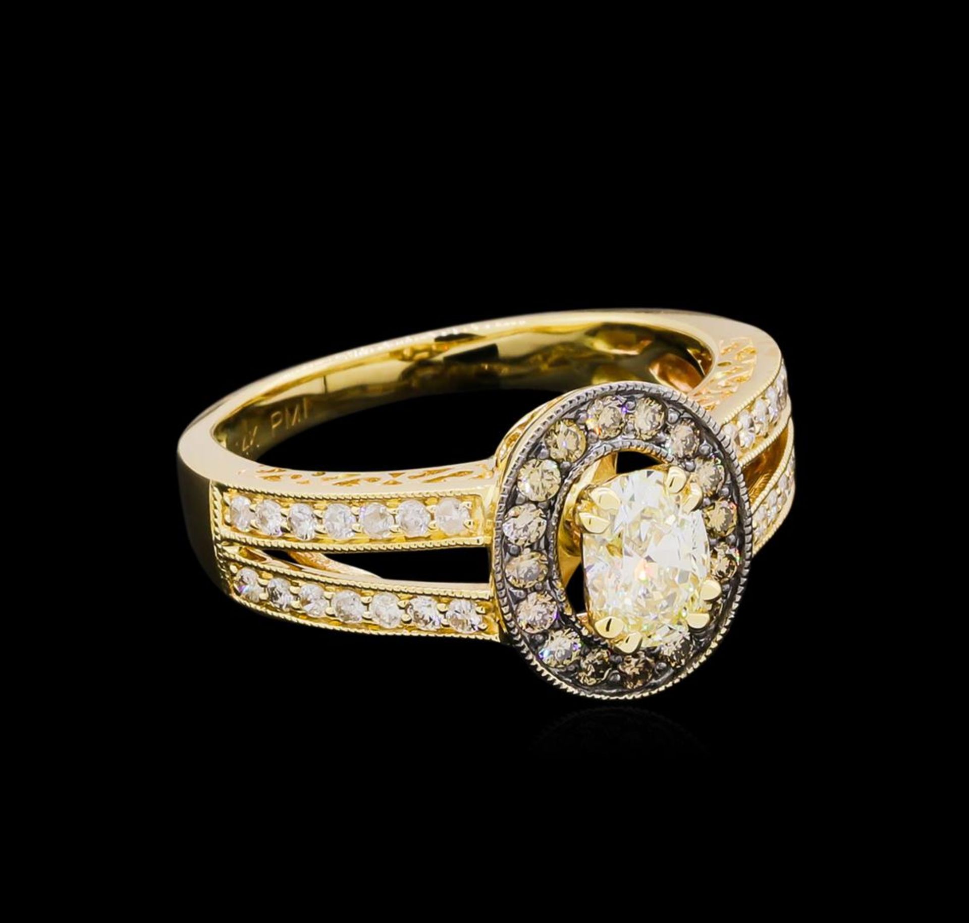 14KT Yellow Gold 0.95 ctw Diamond Unity Ring