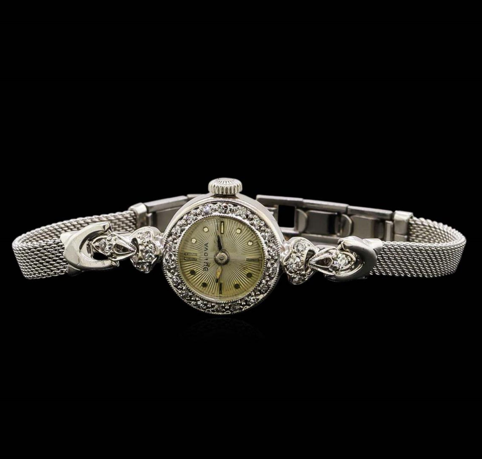 Bulova 14KT and 10KT White Gold 0.22 ctw Diamond Ladies Watch - Image 2 of 8