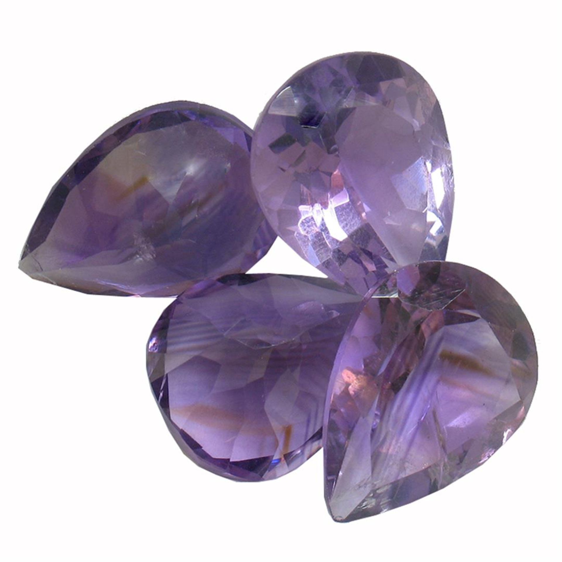 29.52 ctw Pear Mixed Amethyst Parcel - Image 2 of 4