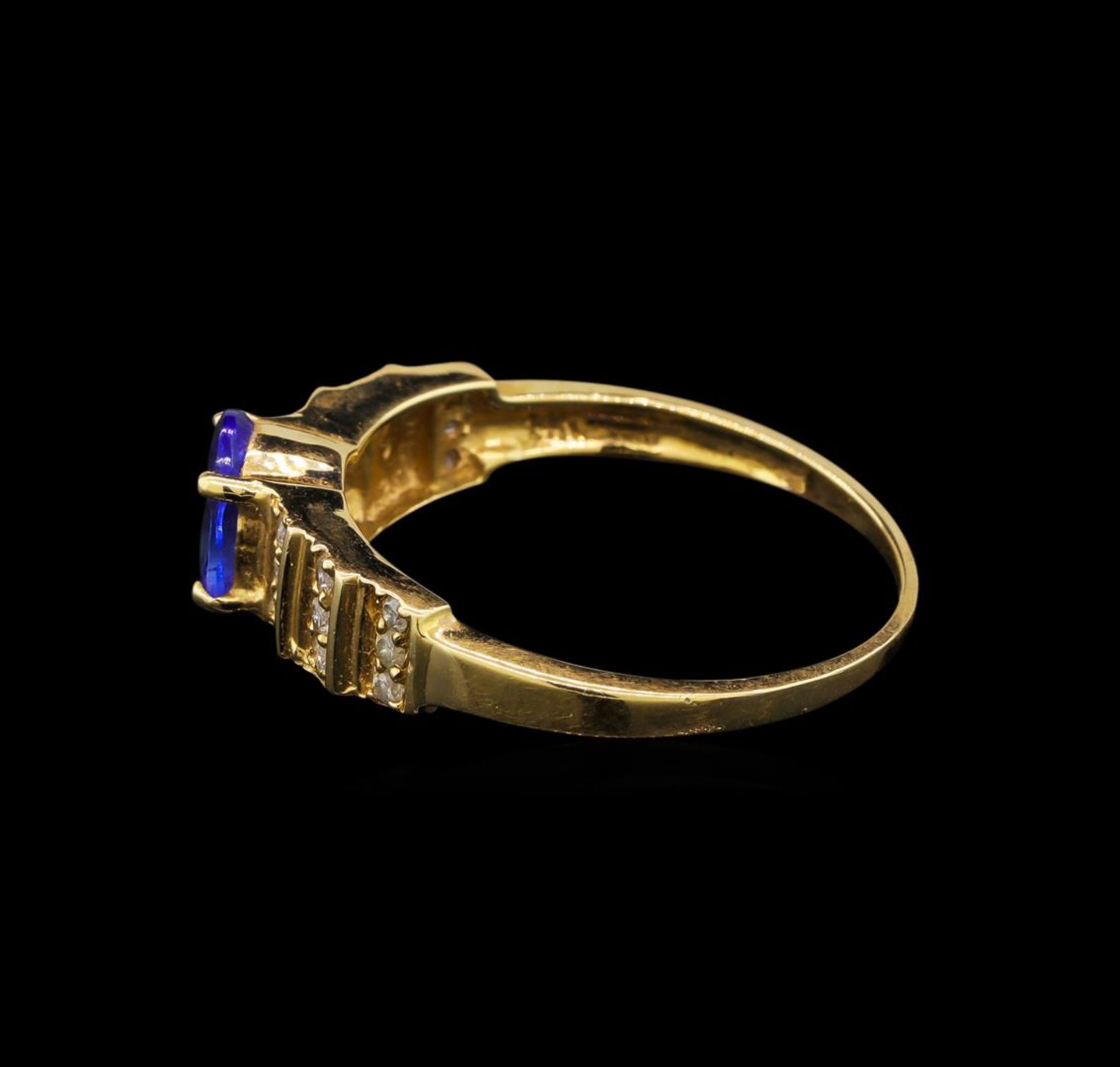 14KT Yellow Gold 0.94 ctw Tanzanite and Diamond Ring - Image 6 of 10