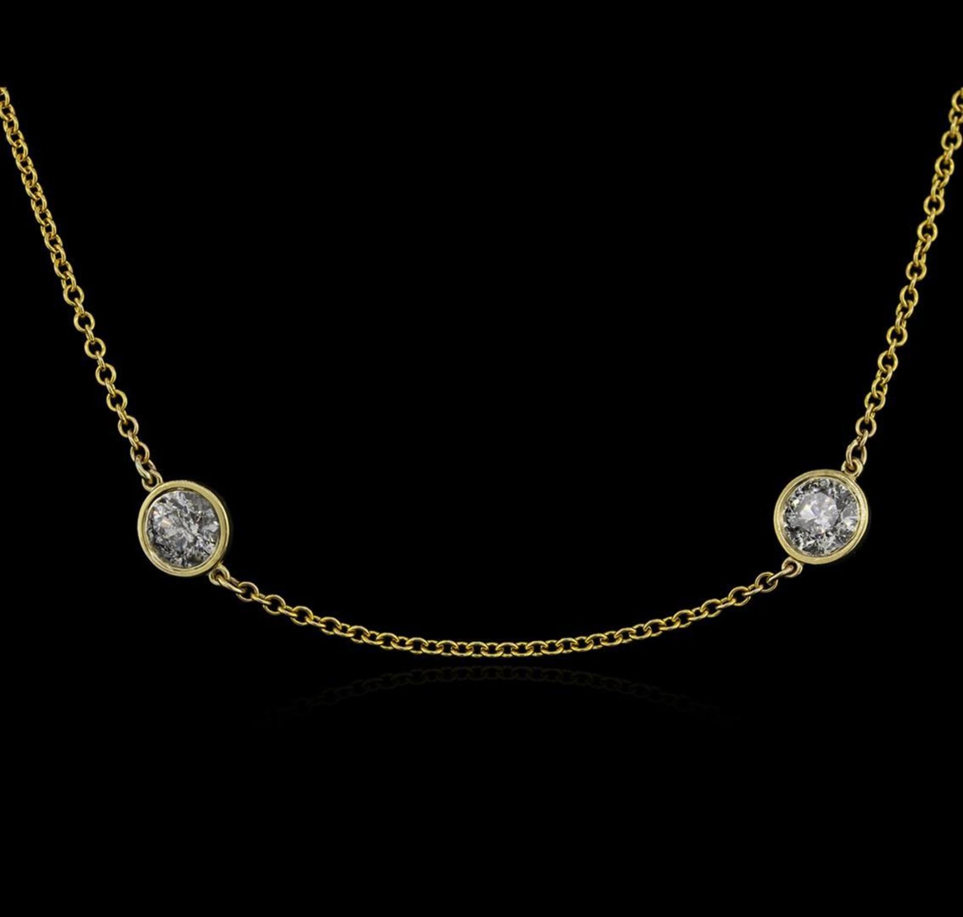 14KT Yellow Gold 4.87 ctw Diamond Necklace - Image 2 of 6