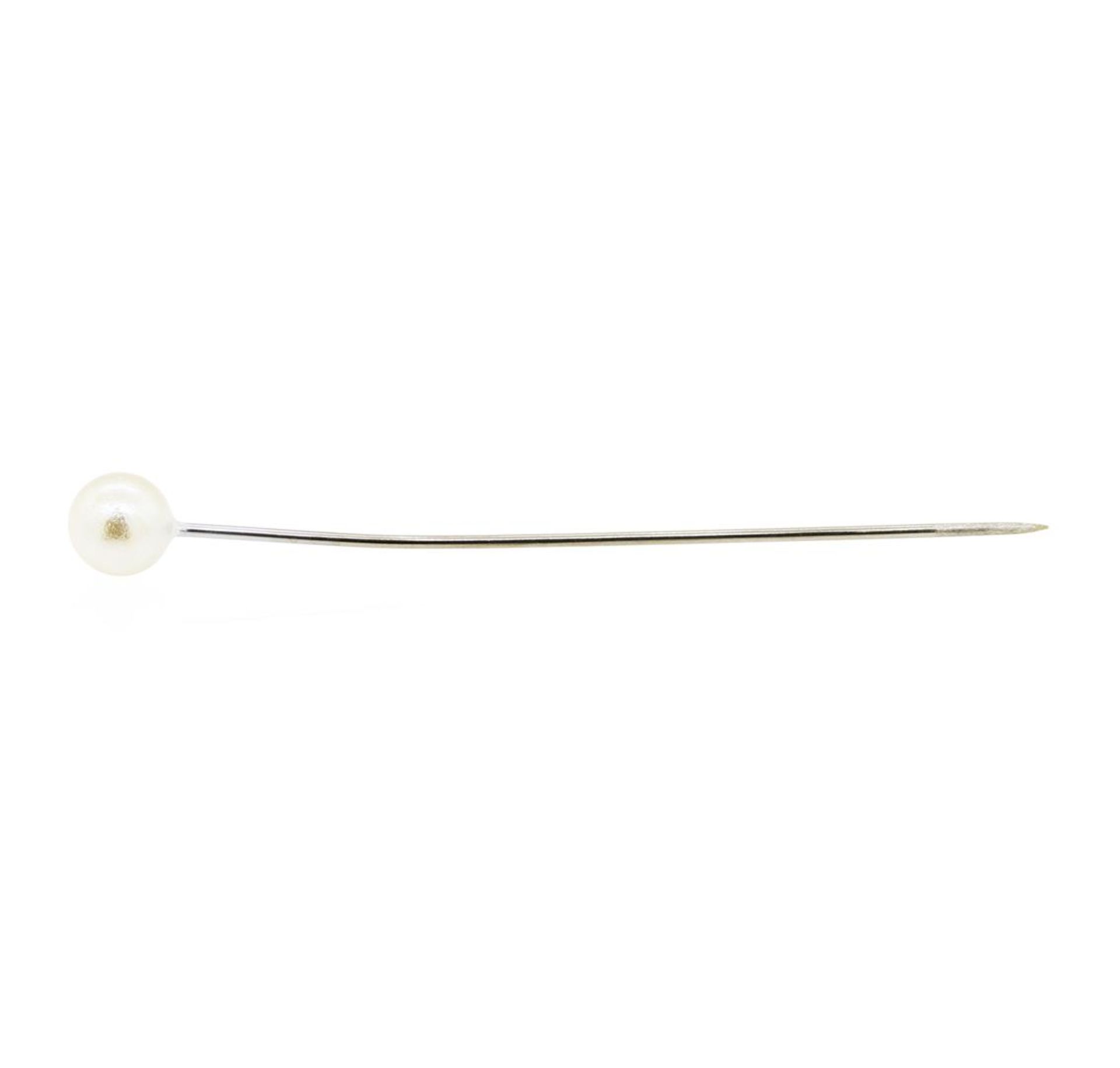 Pearl Stick Pin - 10KT White Gold - Image 2 of 4