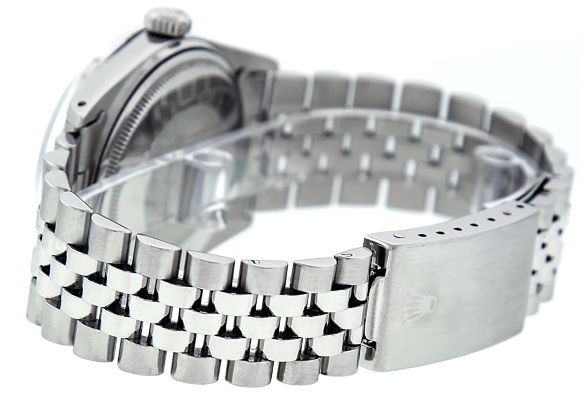 Rolex Mens Stainless Steel Slate Grey Lugs & Diamond Bezel Datejust Wristwatch - Image 16 of 16